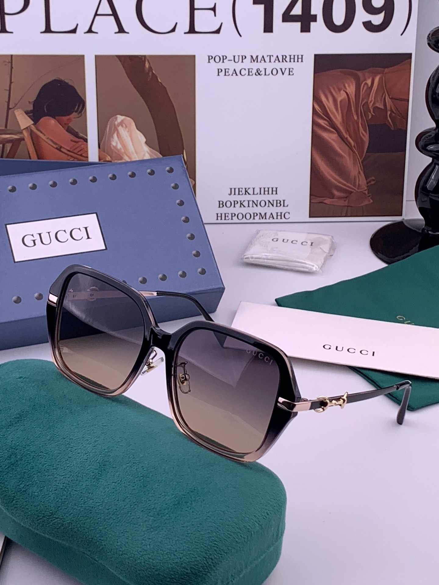 🔺GUCCI🔻古驰 GG圆框太阳镜 完美品质 🎓独特设计  适合各种脸型 亮相时装周 超时尚百搭 实物精致  情侣款 男