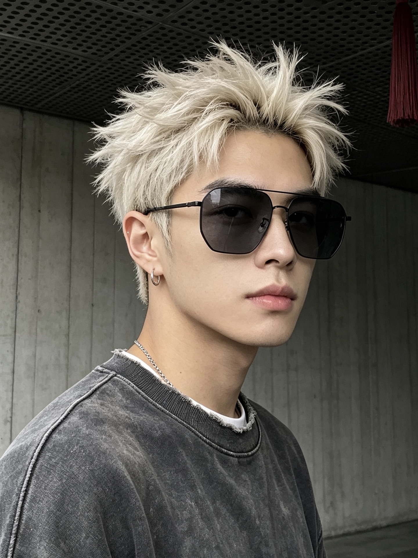 LV 男款炫彩飞行员偏光太阳镜 ❤️材质：高清尼龙加厚卡槽高清偏光镜片 🌹无边框镜架💕颜👍型号：L28903