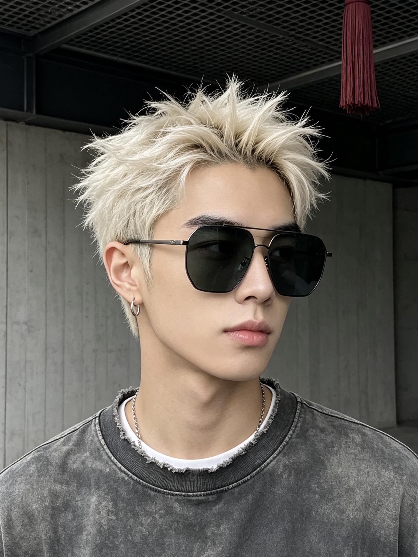LV 男款炫彩飞行员偏光太阳镜 ❤️材质：高清尼龙加厚卡槽高清偏光镜片 🌹无边框镜架💕颜👍型号：L28903