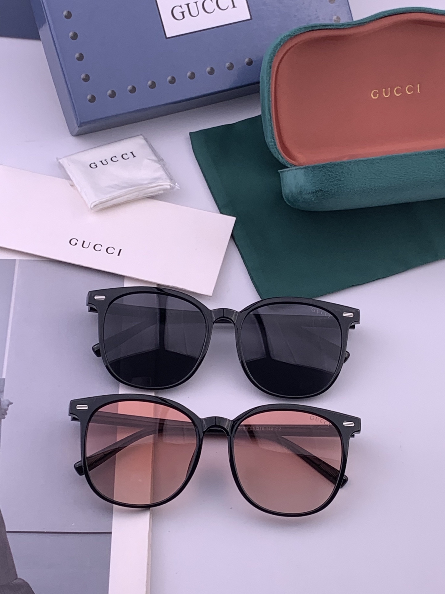 【TR偏光系列】Gucci   经典的圆框设计，情侣款不挑脸型，无论搭配大衣还是连衣裙都非常显气质偏光镜片预防紫外线 型