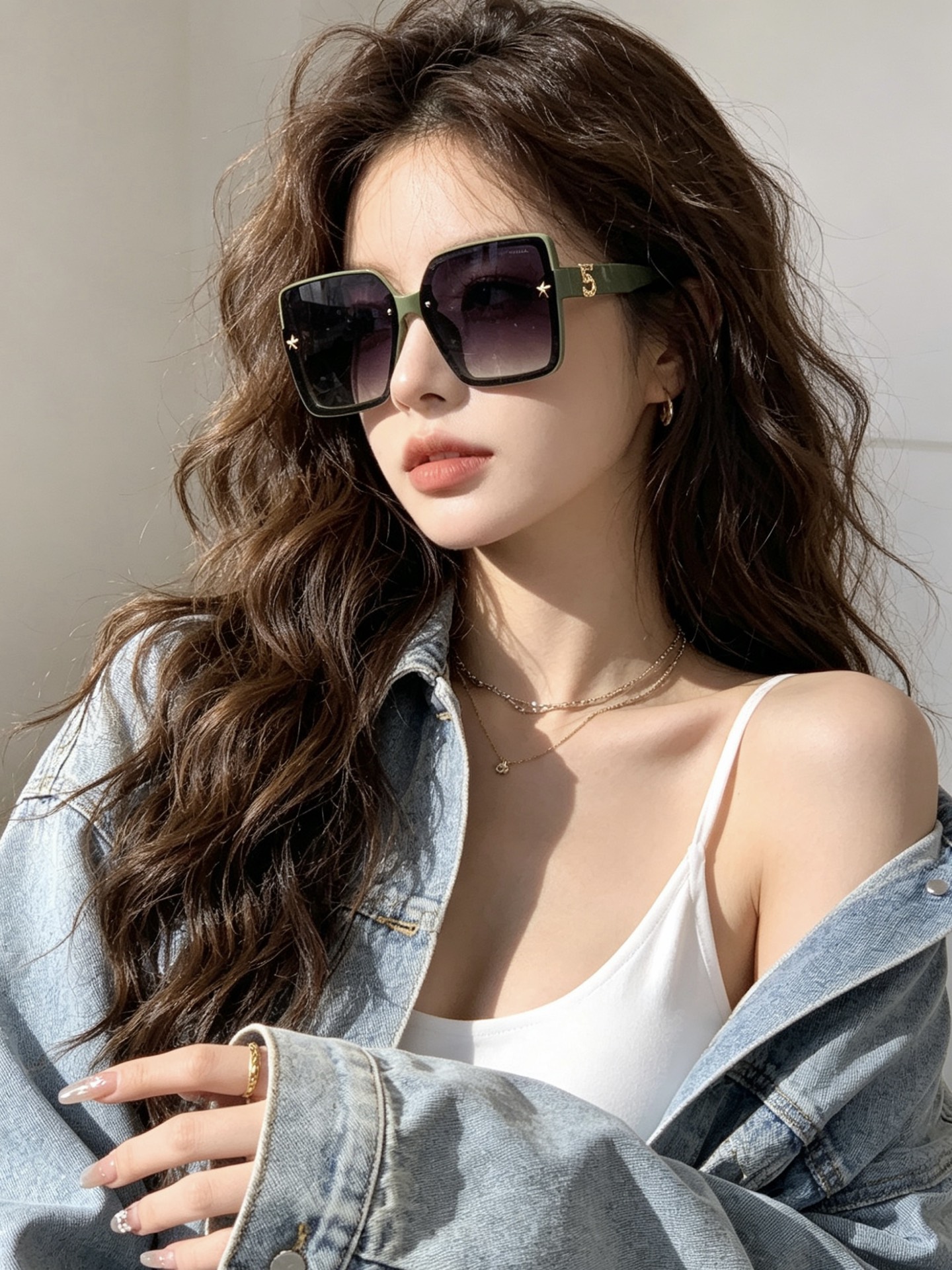 NO:950323,[CHANEL] Chanel's new trendy style, fashionable square-frame sunglasses, comfortable to wear, Internet celebrity trendy sunglasses, women's high-definition thickened polarized sunglasses, high-quality TR frames, model CH9519 glasses, sunglasses, sunglasses, glasses, chanel, chanel19860909【CHANEL】香奈儿 新款潮流爆款 时尚方框太阳镜 佩戴舒适 网红潮款墨镜 女士高清加厚偏光太阳镜 高品质TR镜框 型号CH9519眼镜墨镜太阳镜,眼镜,chanel,chanel,glasses