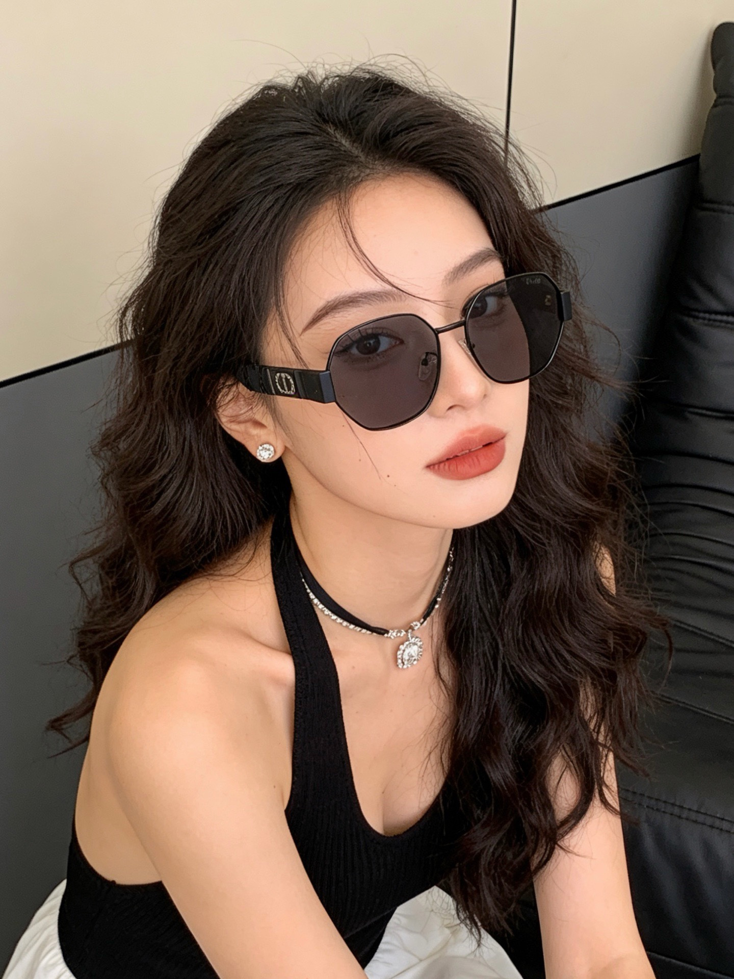 DIOR🌋☔️时尚圆框太阳镜镜片 顶级奢侈品[强] 高品质[胜利][亲亲]🍦🍨 [得意] 气质非凡😄 🍫🍪女士开车墨镜[