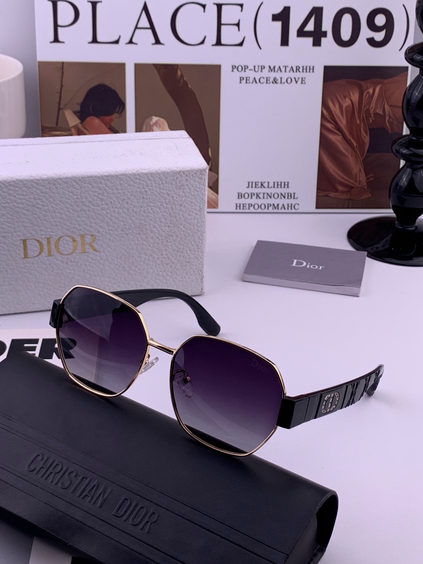 DIOR🌋☔️时尚圆框太阳镜镜片 顶级奢侈品[强] 高品质[胜利][亲亲]🍦🍨 [得意] 气质非凡😄 🍫🍪女士开车墨镜[