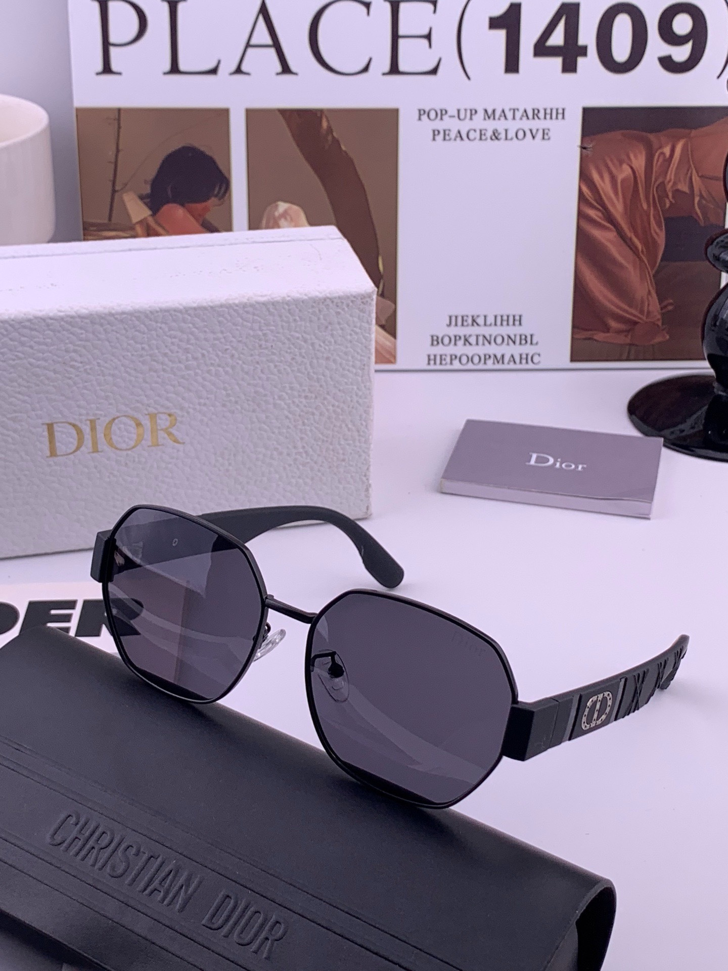DIOR🌋☔️时尚圆框太阳镜镜片 顶级奢侈品[强] 高品质[胜利][亲亲]🍦🍨 [得意] 气质非凡😄 🍫🍪女士开车墨镜[