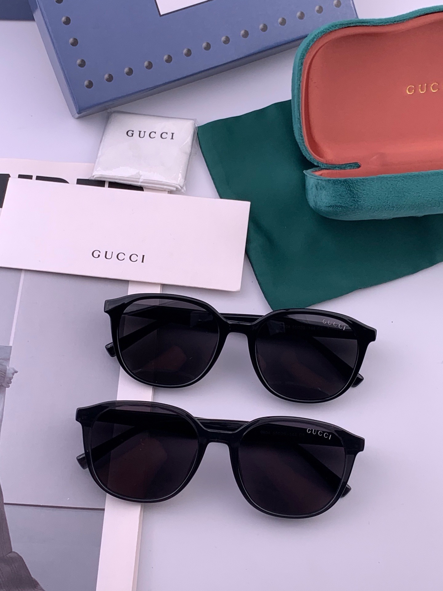 🔺 【GUCCI】开春新款 潮流爆款 时尚方框偏光太阳镜 高品质 佩戴舒适 网红潮款墨镜 女士高清尼龙偏光太阳镜🕶️ 🎉