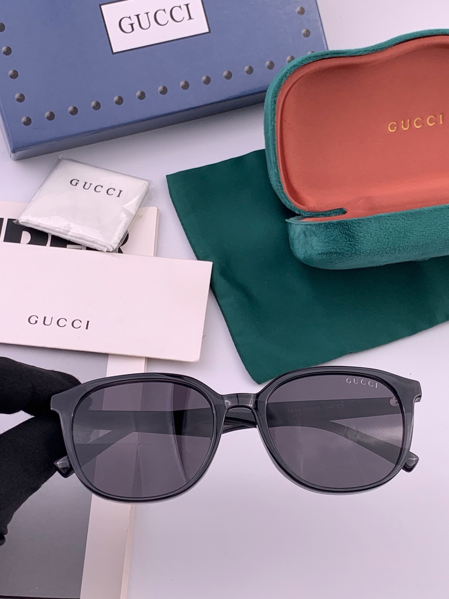 🔺 【GUCCI】开春新款 潮流爆款 时尚方框偏光太阳镜 高品质 佩戴舒适 网红潮款墨镜 女士高清尼龙偏光太阳镜🕶️ 🎉