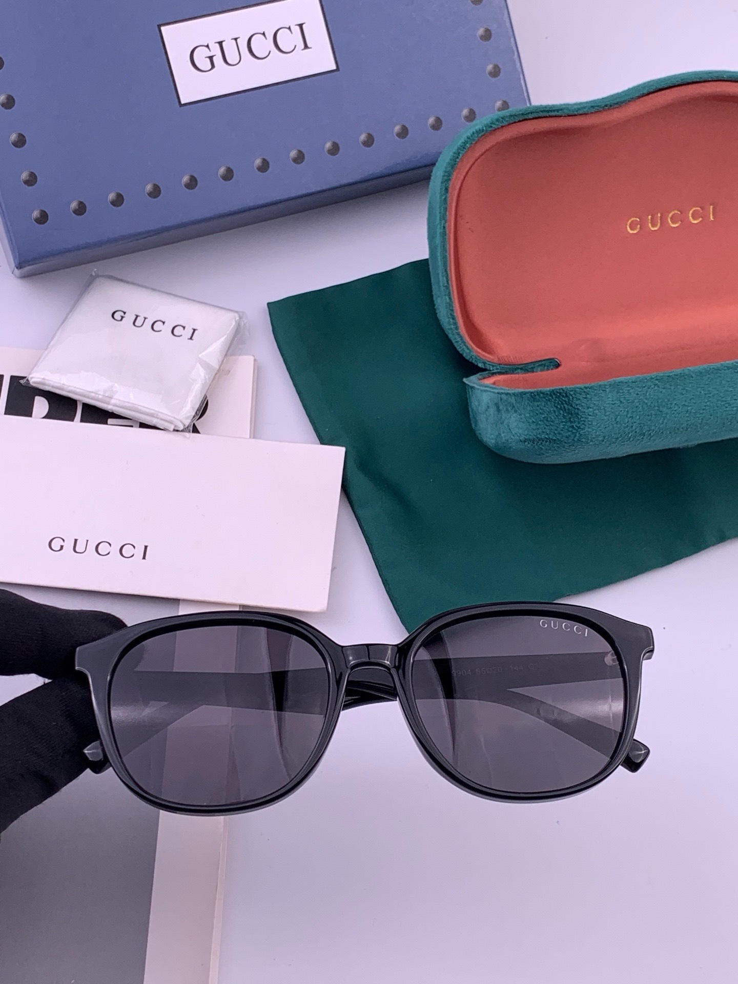 🔺 【GUCCI】开春新款 潮流爆款 时尚方框偏光太阳镜 高品质 佩戴舒适 网红潮款墨镜 女士高清尼龙偏光太阳镜🕶️ 🎉