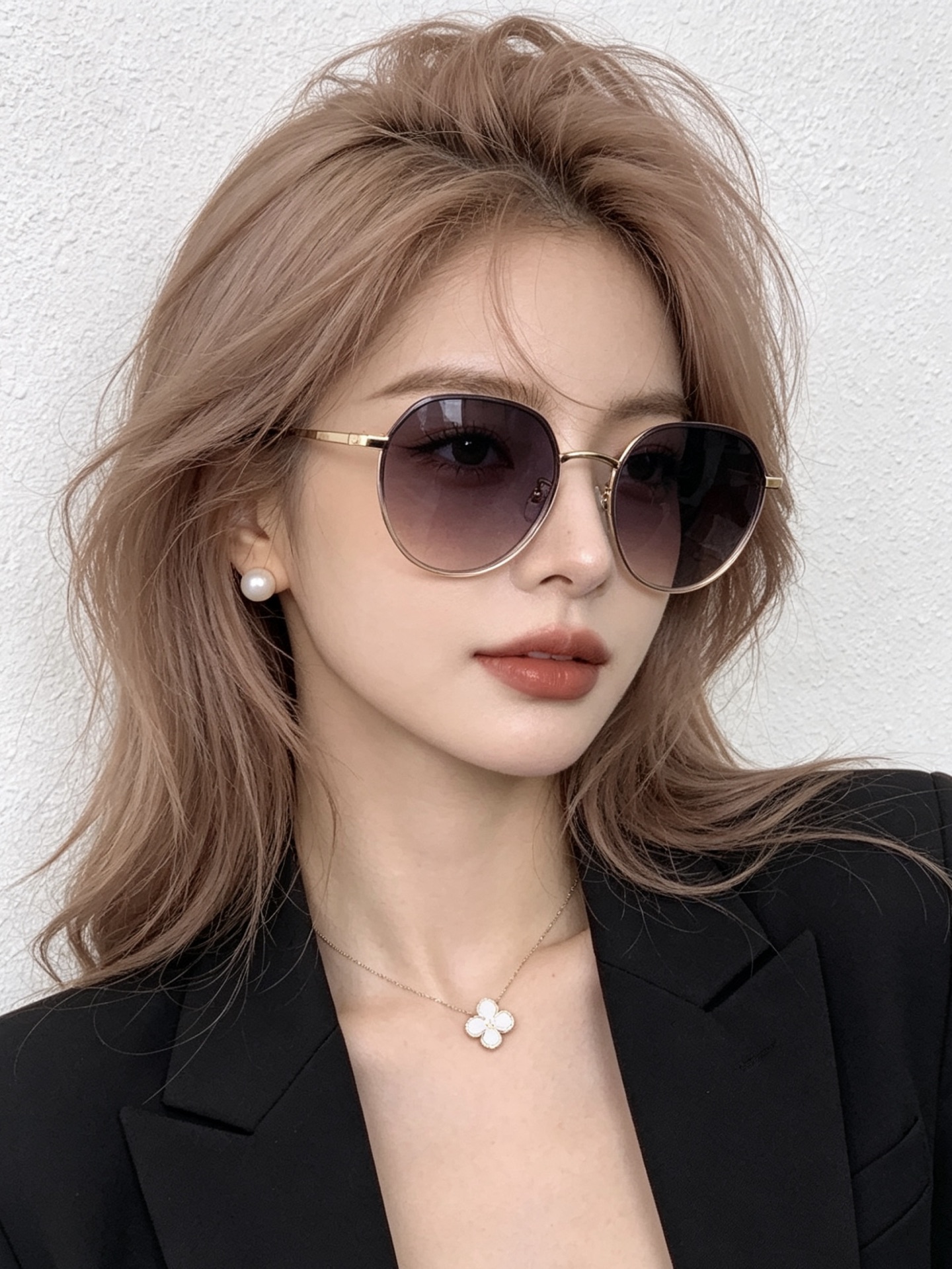 🔺 【GUCCI-偏光太阳镜】开春新款 潮流爆款 时尚圆框偏光太阳镜 高品质 佩戴舒适 网红潮款墨镜 女士高清偏光太阳镜