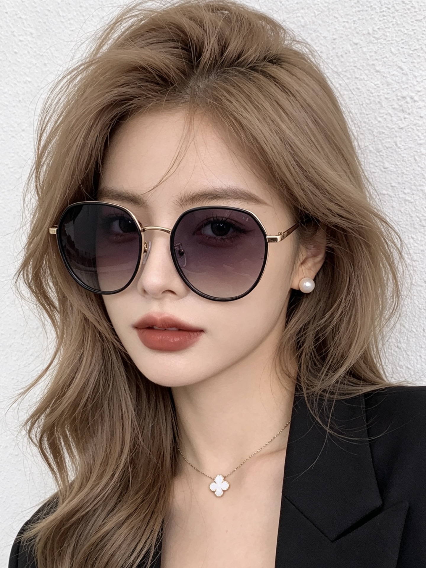 🔺 【GUCCI-偏光太阳镜】开春新款 潮流爆款 时尚圆框偏光太阳镜 高品质 佩戴舒适 网红潮款墨镜 女士高清偏光太阳镜