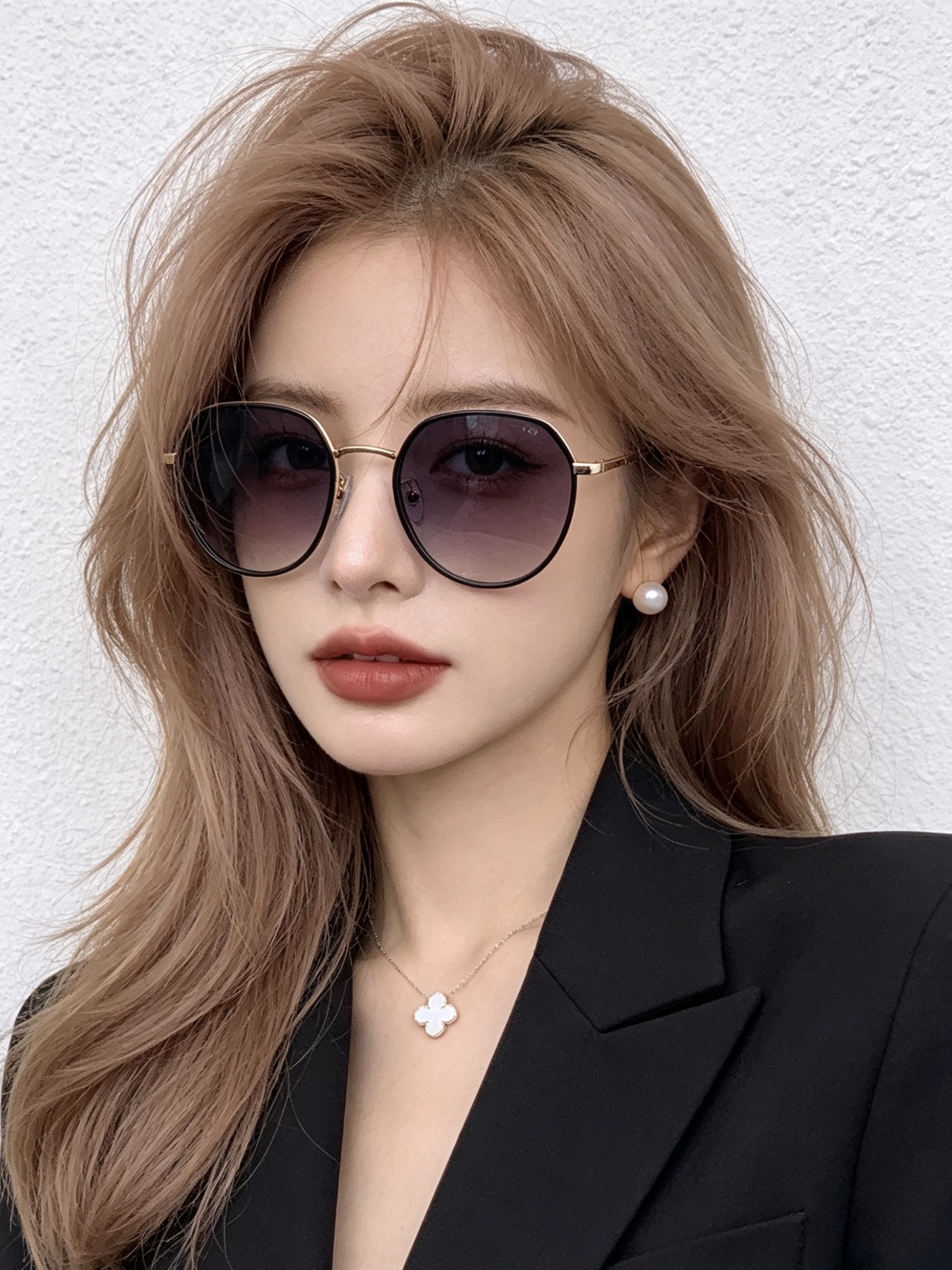 🔺 【GUCCI-偏光太阳镜】开春新款 潮流爆款 时尚圆框偏光太阳镜 高品质 佩戴舒适 网红潮款墨镜 女士高清偏光太阳镜
