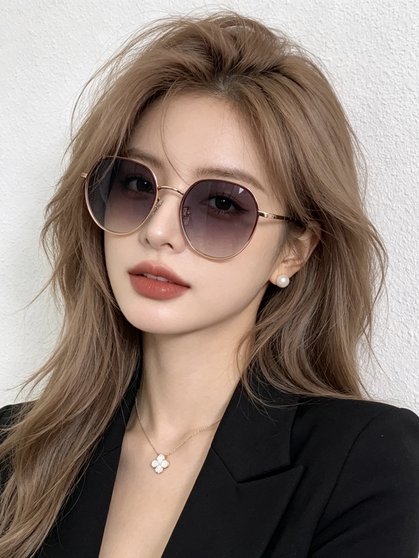 🔺 【GUCCI-偏光太阳镜】开春新款 潮流爆款 时尚圆框偏光太阳镜 高品质 佩戴舒适 网红潮款墨镜 女士高清偏光太阳镜