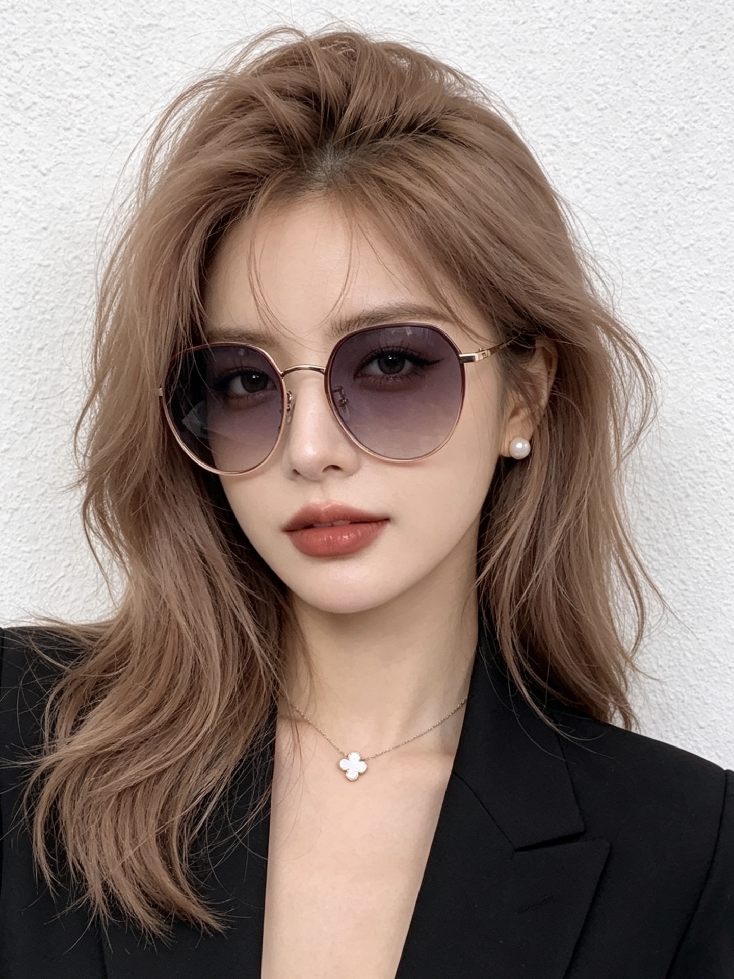 🔺 【GUCCI-偏光太阳镜】开春新款 潮流爆款 时尚圆框偏光太阳镜 高品质 佩戴舒适 网红潮款墨镜 女士高清偏光太阳镜