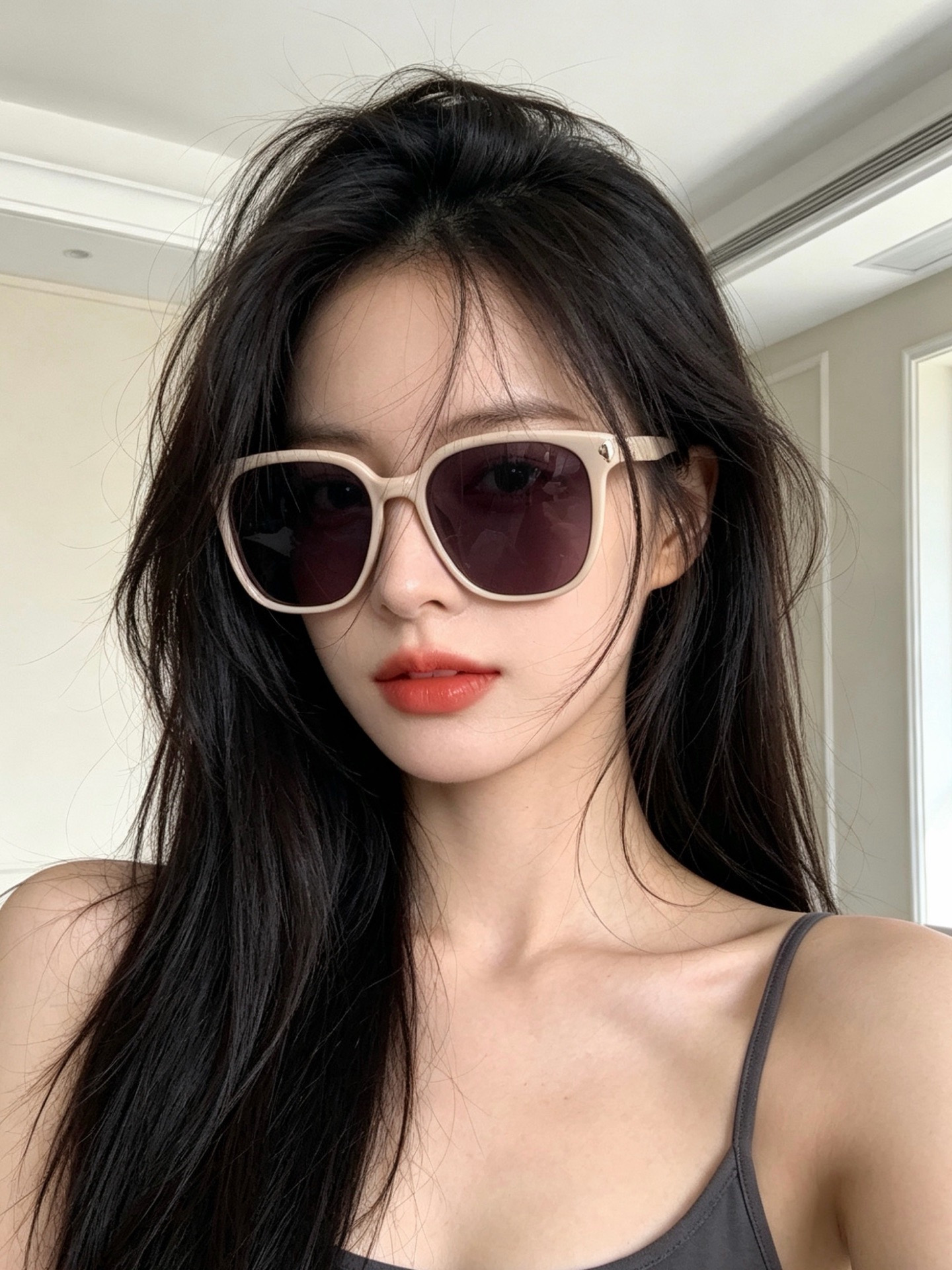 🔺 【GUCCI-偏光太阳镜】开春新款 潮流爆款 时尚圆框偏光太阳镜 高品质 佩戴舒适 网红潮款墨镜 女士高清偏光太阳镜