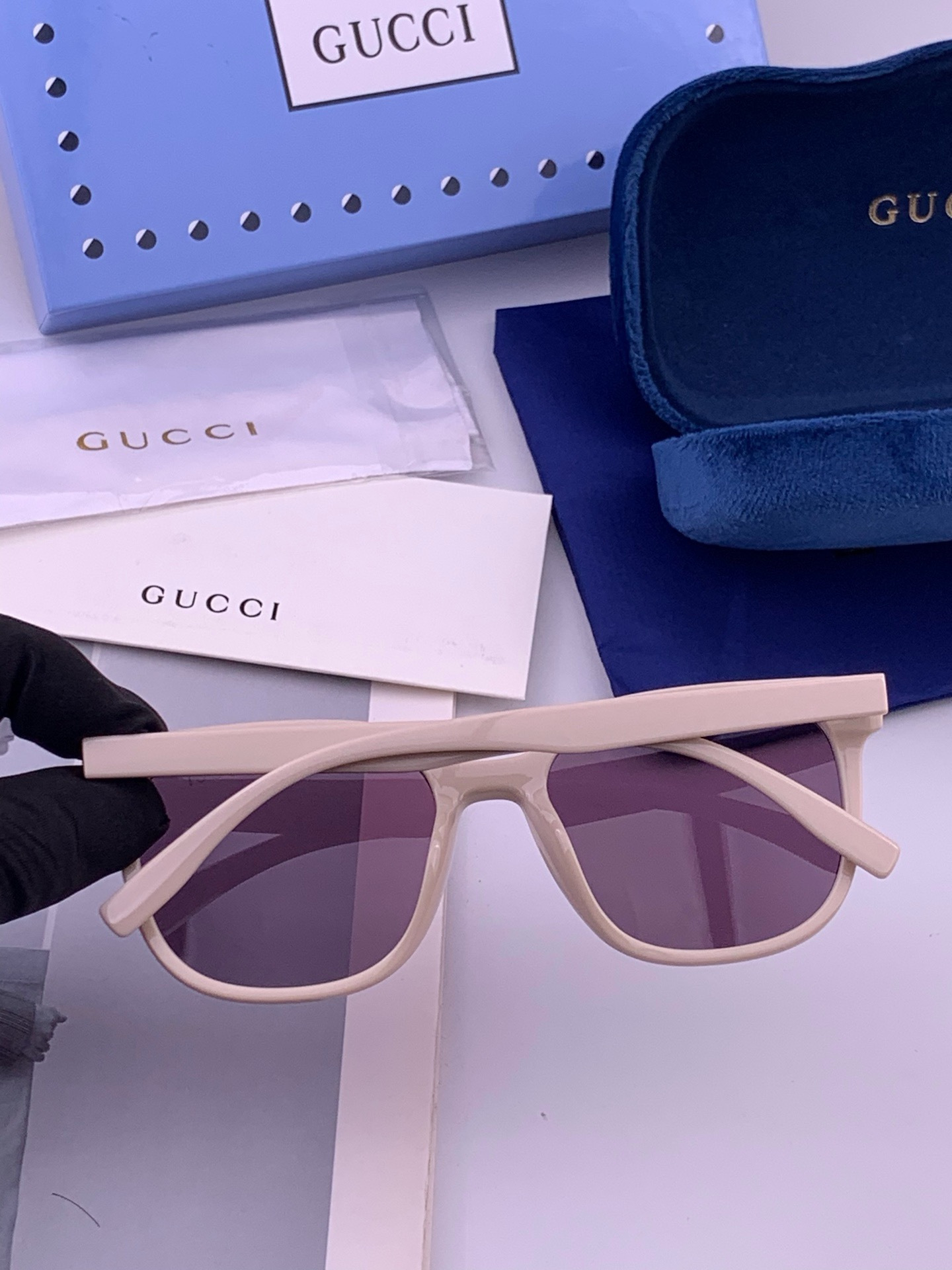 🔺 【GUCCI-偏光太阳镜】开春新款 潮流爆款 时尚圆框偏光太阳镜 高品质 佩戴舒适 网红潮款墨镜 女士高清偏光太阳镜