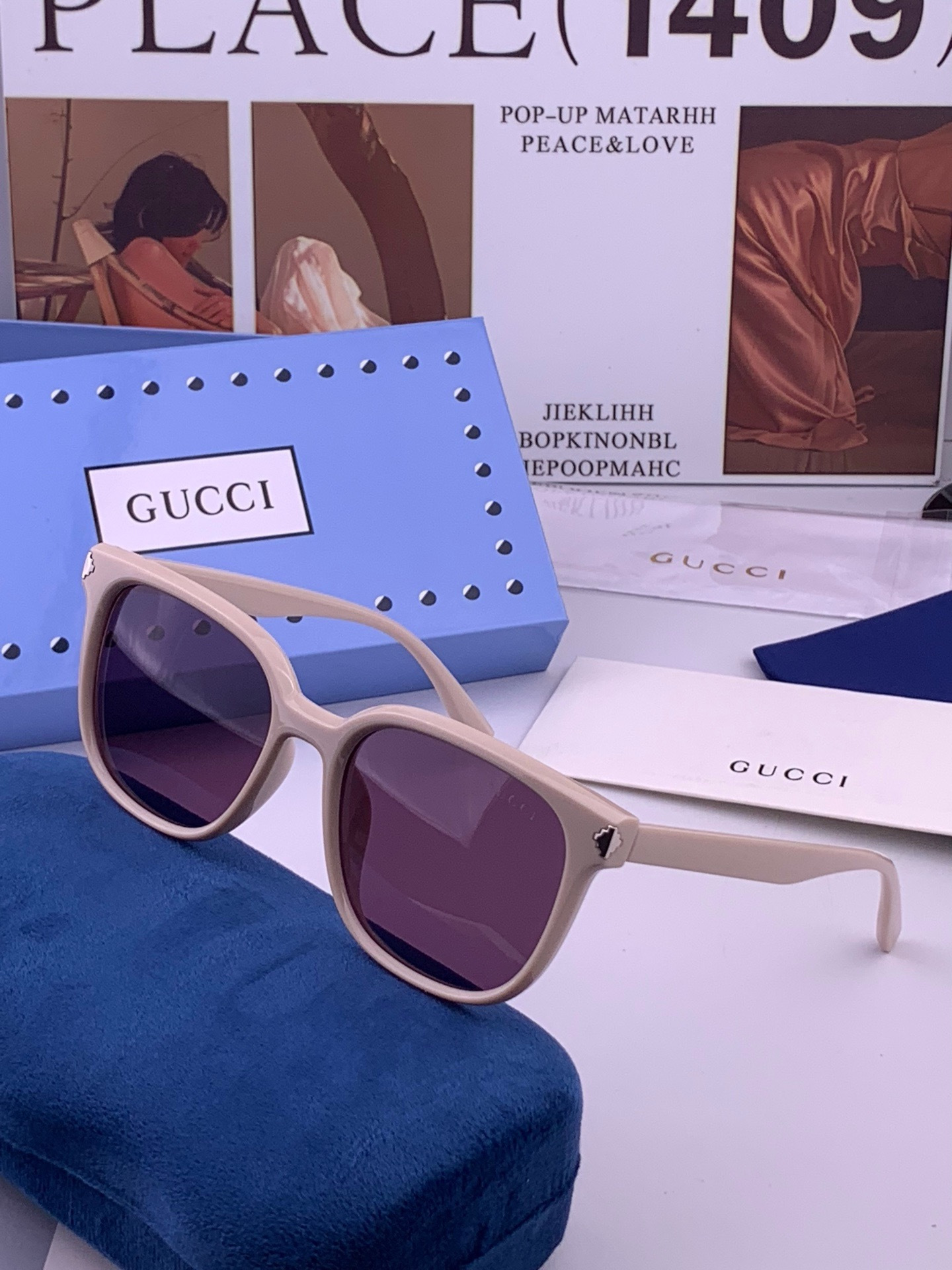 🔺 【GUCCI-偏光太阳镜】开春新款 潮流爆款 时尚圆框偏光太阳镜 高品质 佩戴舒适 网红潮款墨镜 女士高清偏光太阳镜