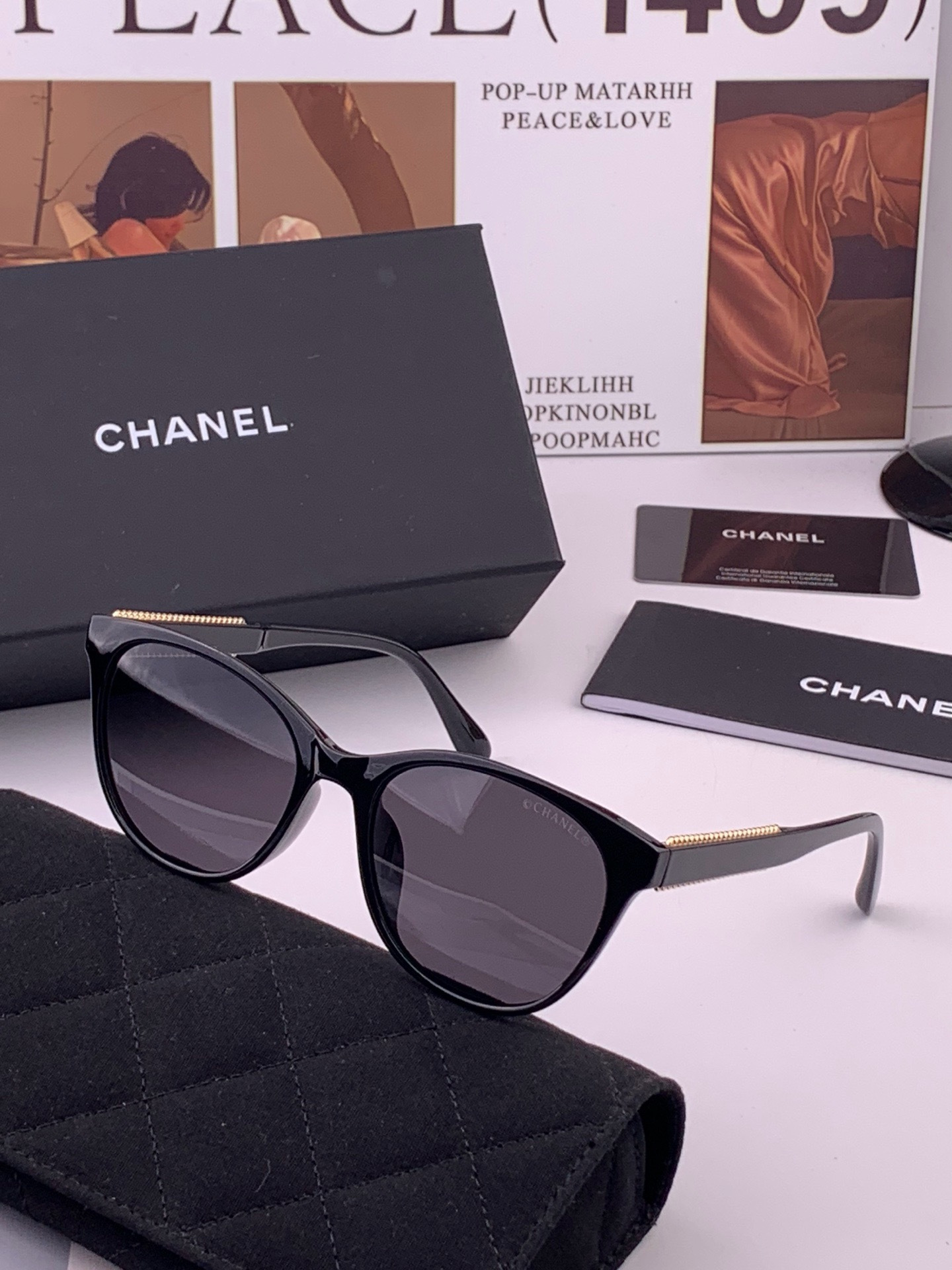【CHANEL】香奈儿 新款山茶花潮流爆款 时尚圆框高清偏光太阳镜 佩戴舒适 网红潮款墨镜  ♥️♥️型号：CH7821