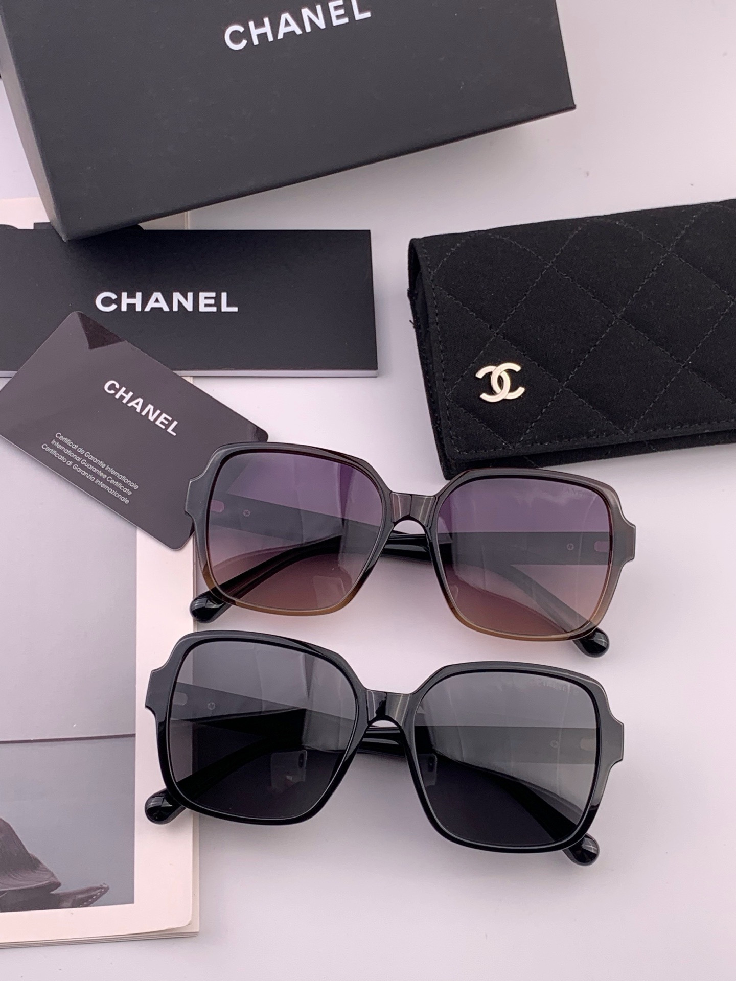 【CHANEL】香奈儿 新款潮流爆款 时尚方框太阳镜 佩戴舒适 网红潮款墨镜  女士高清加厚偏光太阳镜🕶️ 🎉高品质TR