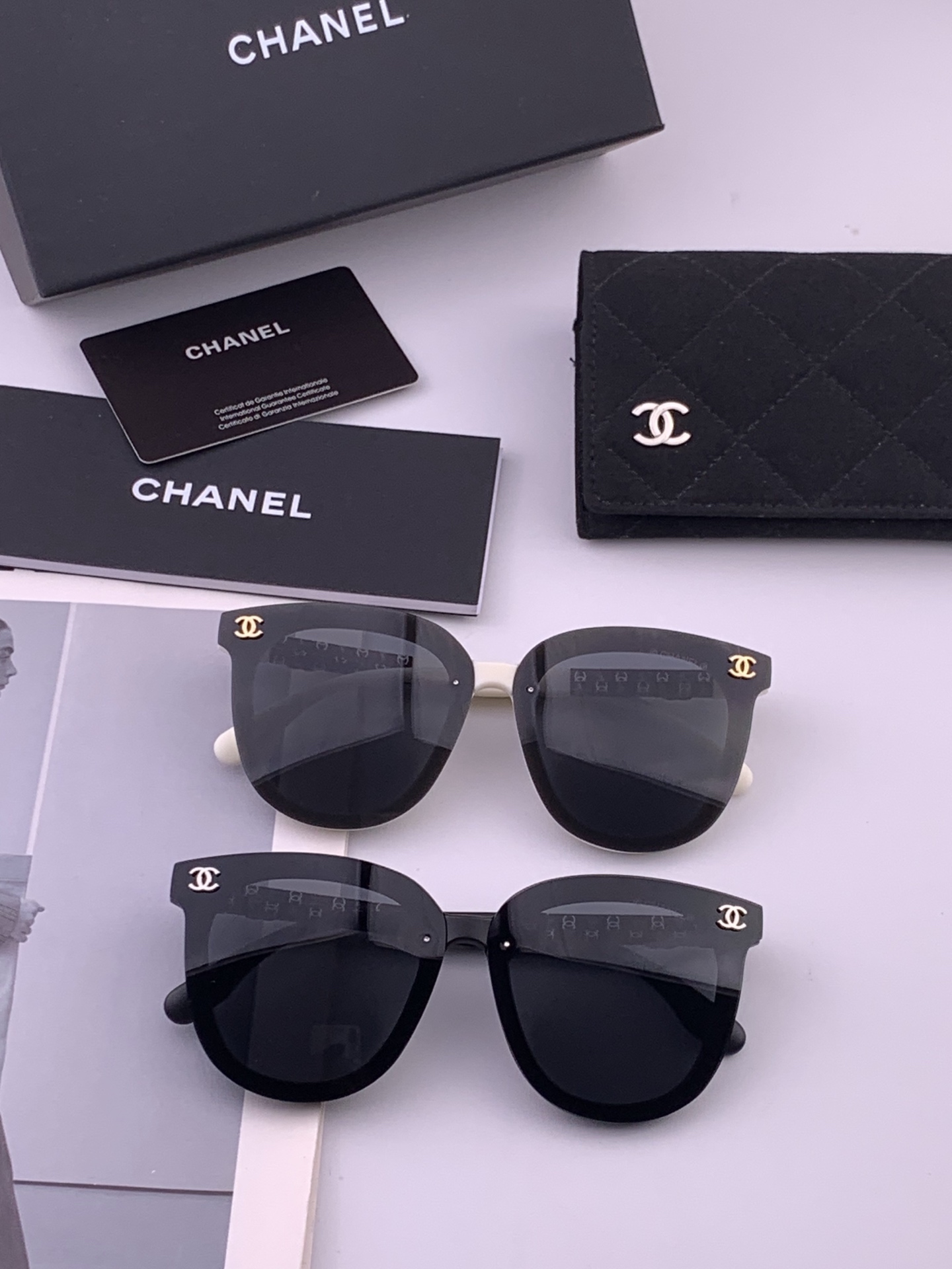 Chanel大框太阳镜墨镜  经典的方框设计，不挑脸型，无论搭配大衣还是连衣裙都非常显气质偏光镜片预防紫外线  型号：C