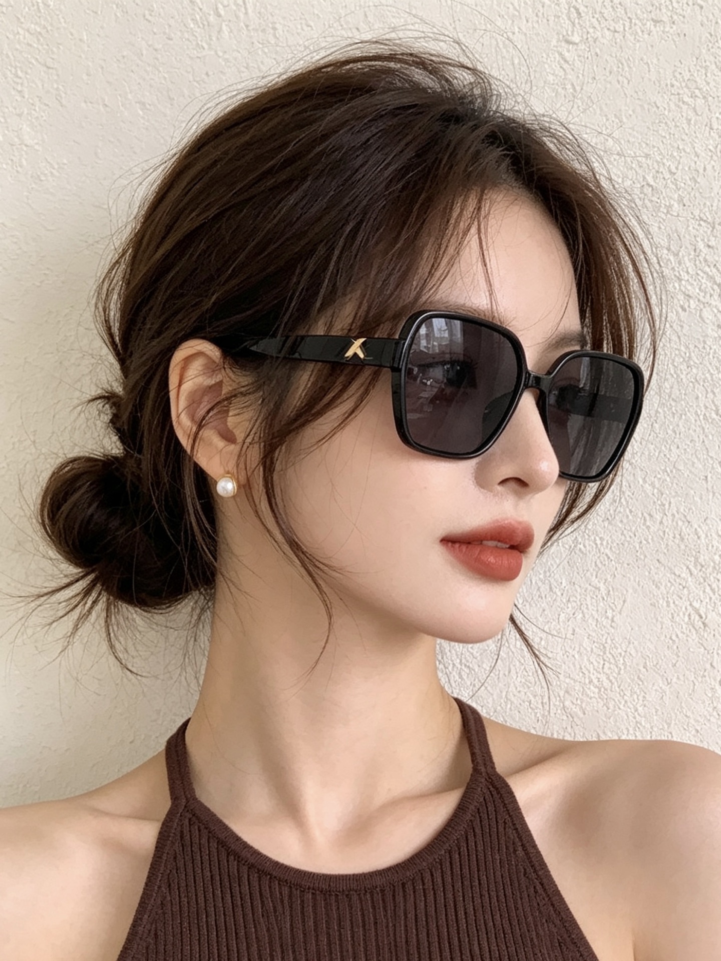 🔺 【香奈儿】开春新款 潮流爆款 时尚方框偏光太阳镜 高品质 佩戴舒适 网红潮款墨镜 型号：CH5108