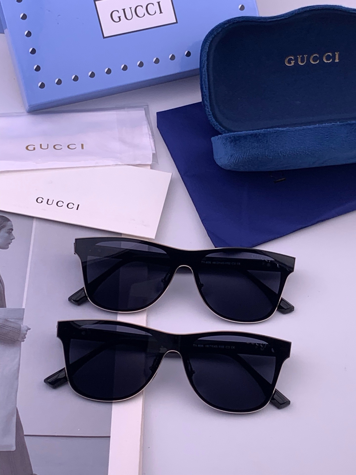 连体镜GUCCI 开春新款一体镜 大框太阳镜男女同款 😎  爆款大框尼龙太阳镜 超逼格超酷  镜腿品牌设计感强 nice