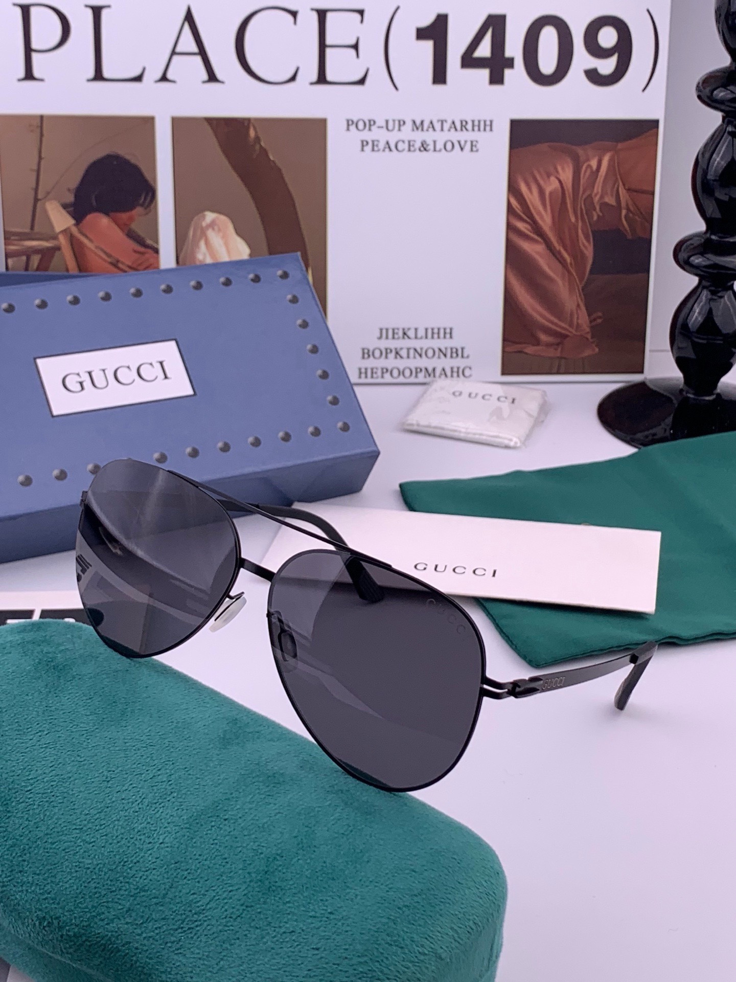 Gucci 春夏新款超轻无螺丝压不坏系列情侣款太阳镜高清尼龙镜片🦅完美品质，适合各种脸型，经典太阳镜亮相时装周.超酷拉风