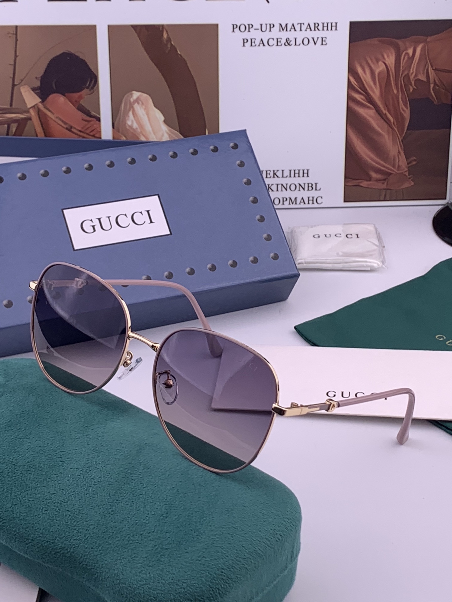 🔺 GUCCI🔻官方新款 众多明星同款[色]‼️‼️新款大框偏光墨镜 🌈🌈宝丽来超清加厚太阳镜🔝🔝型号：G8821