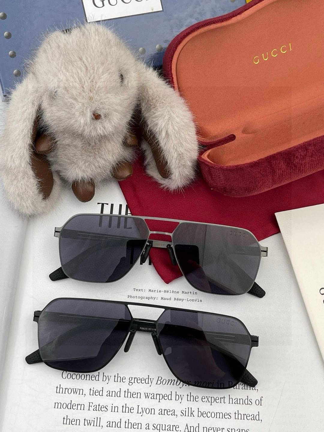 ♦️GUCCI 新款男女情侣款太阳镜多边形墨镜iP电镀永不褪色 超轻超有弹性整幅眼镜无螺丝重要的是压不坏 高清尼龙镜片、