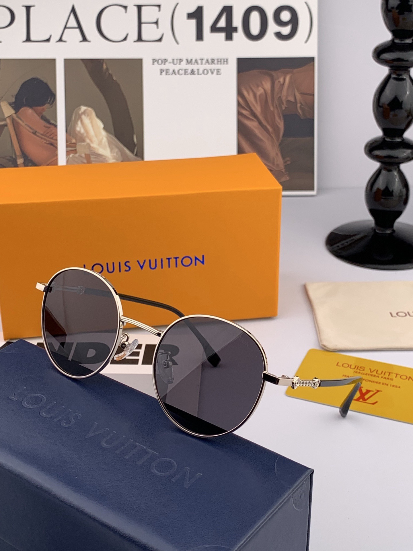 Lv 。  高品质男女款墨镜   👍 进口宝丽来偏光镜片  。蛤蟆镜 开车钓鱼都可 。百搭显瘦墨镜韩版男士飞行员大框司机
