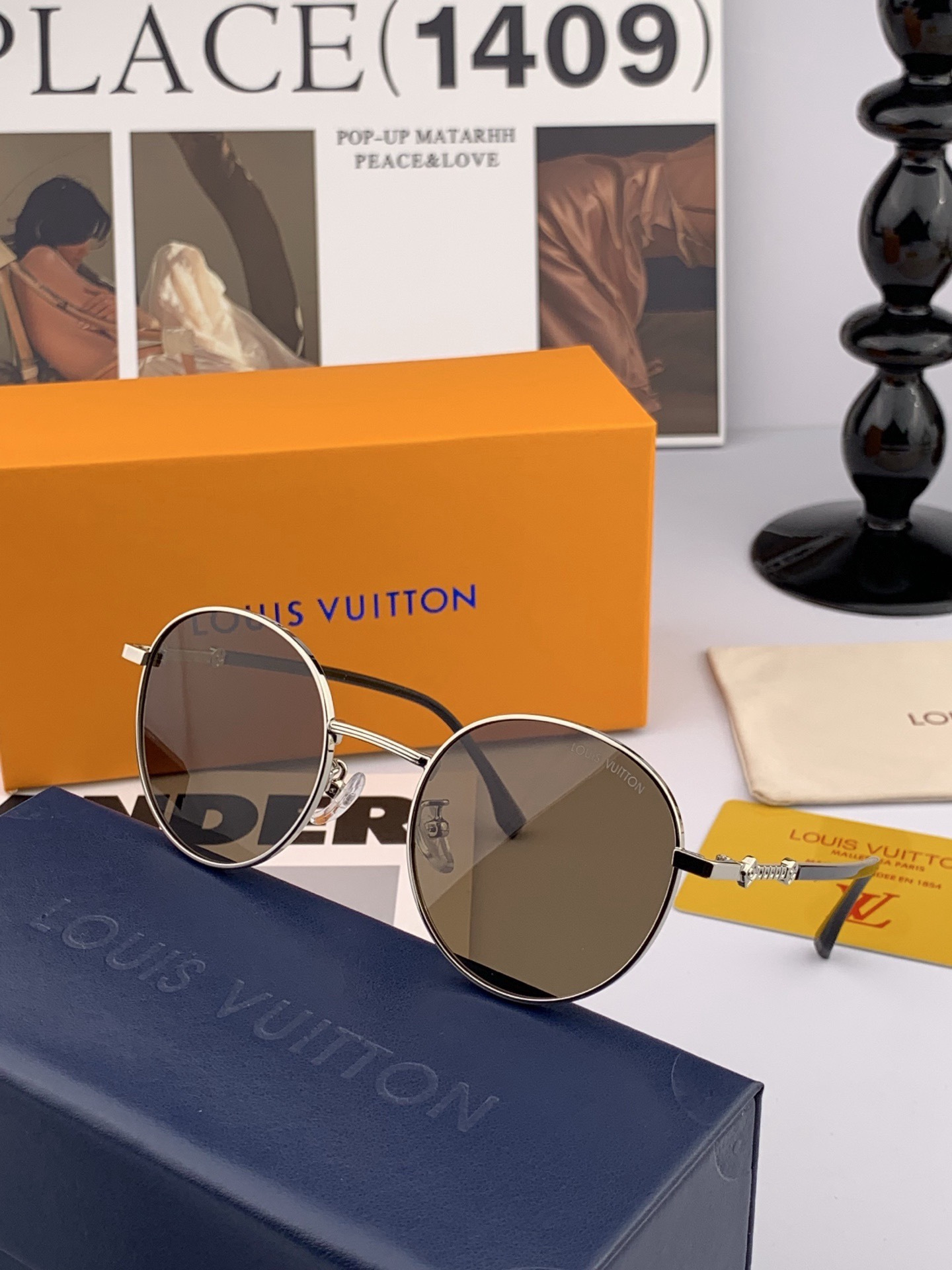 Lv 。  高品质男女款墨镜   👍 进口宝丽来偏光镜片  。蛤蟆镜 开车钓鱼都可 。百搭显瘦墨镜韩版男士飞行员大框司机