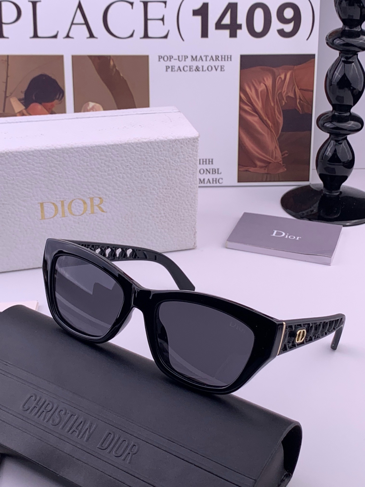 【DIOR】新款潮流爆款 时尚太阳镜 佩戴舒适 网红潮款墨镜  女士高清加厚偏光太阳镜🕶️ 🎉高品质TR镜框 ♥️♥️型