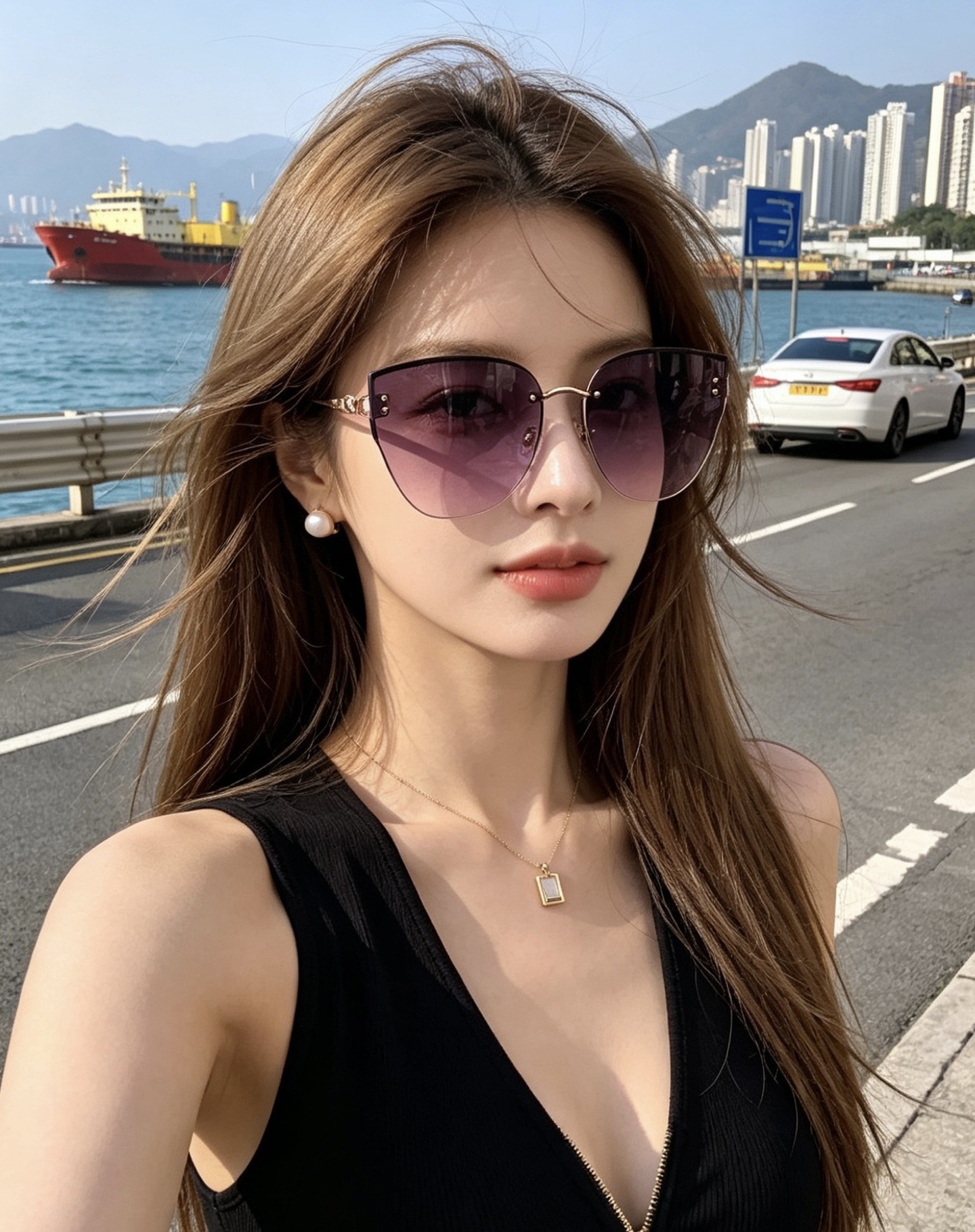 DIOR🌋☔️时尚无框太阳镜镜片 顶级奢侈品[强] 高品质[胜利][亲亲]🍦🍨 [得意] 气质非凡😄 🍫🍪女士开车墨镜[