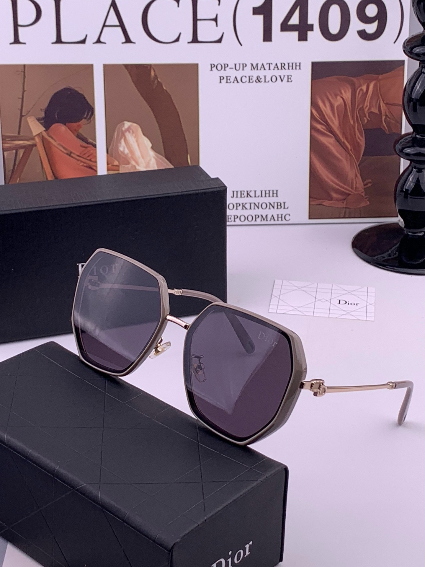 【DIOR】新款潮流爆款 时尚方框太阳镜 佩戴舒适 网红潮款墨镜  女士高清加厚偏光太阳镜🕶️ 🎉高品质TR镜框 ♥️♥