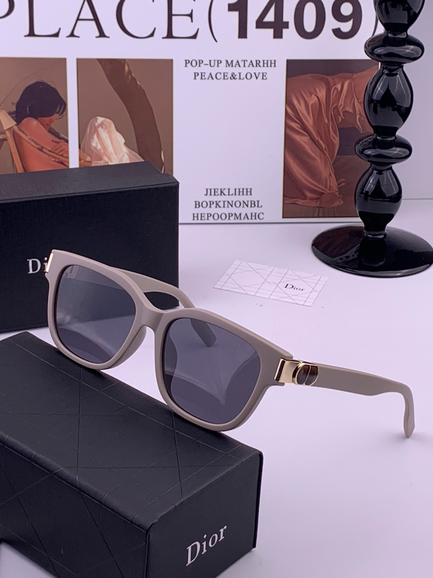 【DIOR】新款潮流爆款 时尚方框太阳镜 佩戴舒适 网红潮款墨镜  女士高清加厚偏光太阳镜🕶️ 🎉高品质TR镜框 ♥️♥