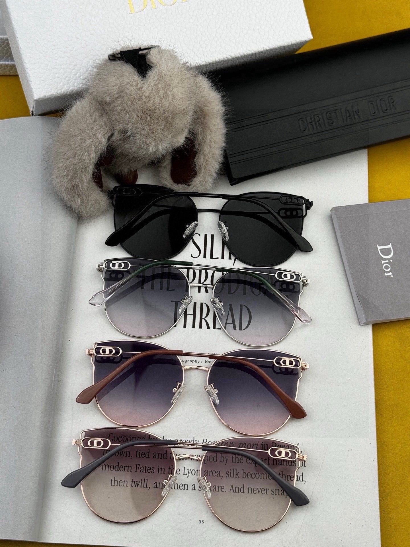 DIOR🌋☔️时尚圆框太阳镜镜片 顶级奢侈品[强] 高品质[胜利][亲亲]🍦🍨 [得意] 气质非凡😄 🍫🍪女士开车墨镜[