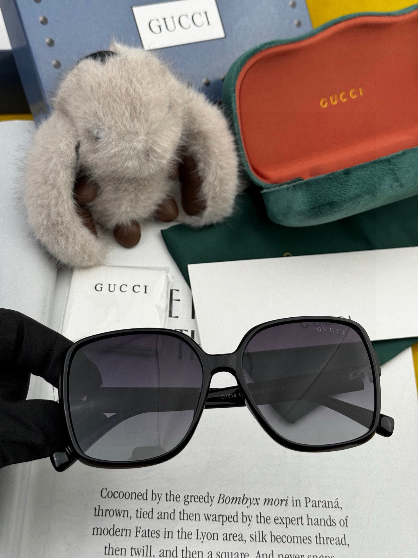 【GUCCI】新款潮流爆款 时尚方框太阳镜 佩戴舒适 网红潮款墨镜  女士高清加厚偏光太阳镜🕶️ 🎉高品质TR镜框 ♥️