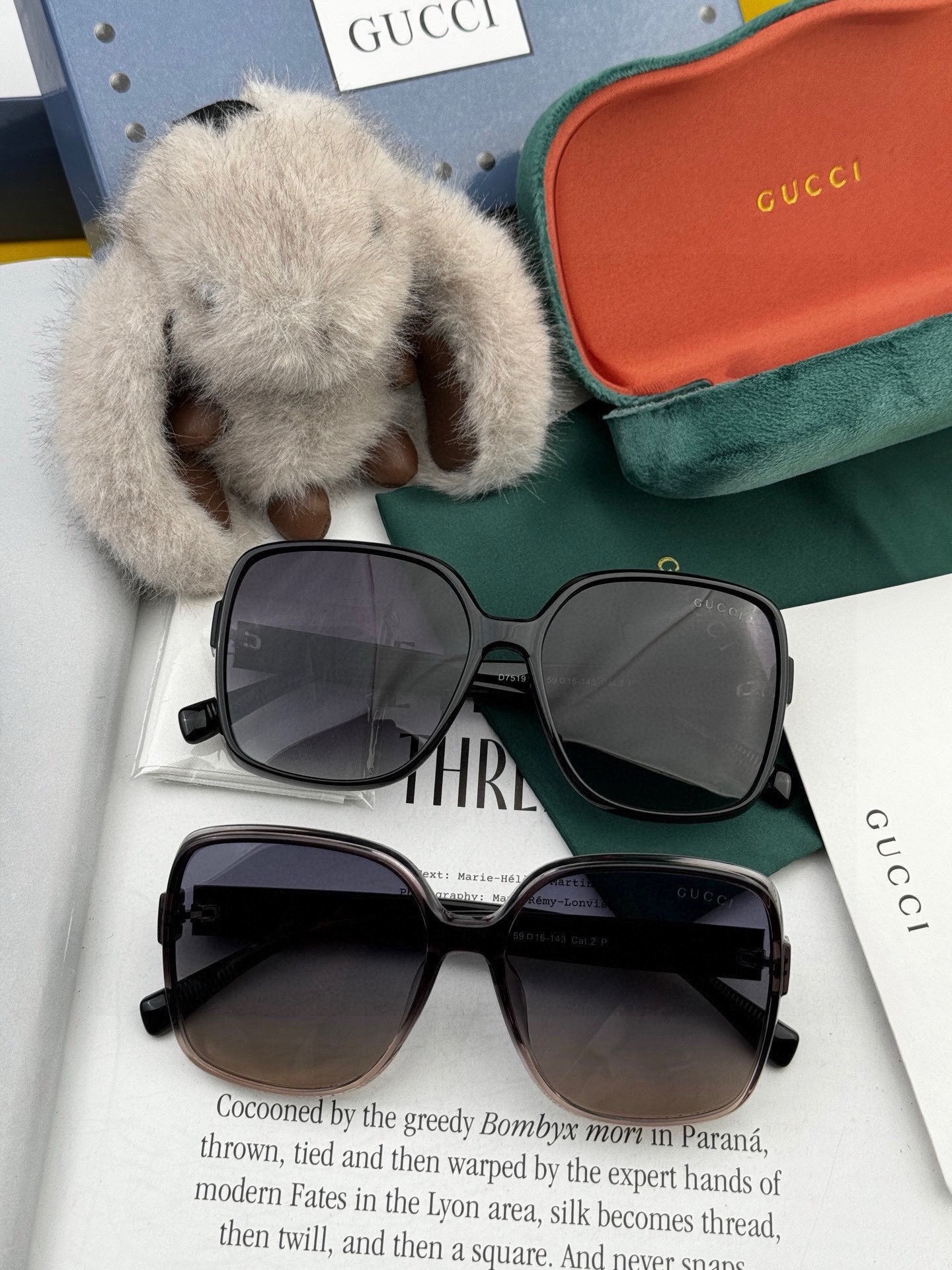 【GUCCI】新款潮流爆款 时尚方框太阳镜 佩戴舒适 网红潮款墨镜  女士高清加厚偏光太阳镜🕶️ 🎉高品质TR镜框 ♥️