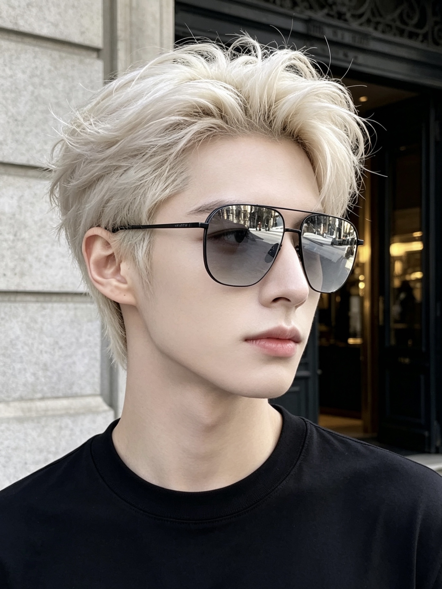 GUCCI 男款炫彩飞行员偏光太阳镜 ❤️材质：高清尼龙加厚卡槽高清偏光镜片 🌹无边框镜架💕颜👍型号：G0227