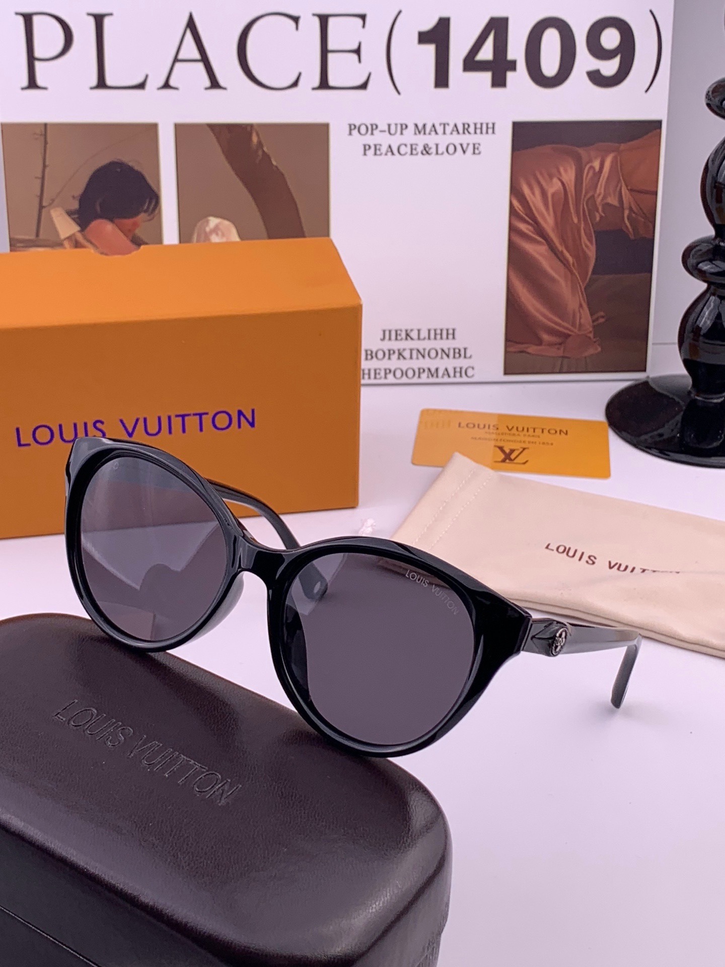 LV 太阳镜潮品官网模特同款 [玫瑰][玫瑰]四叶草🍀精致个性设计简约时尚 高品质值得拥有绝对潮爆整个夏季 新款 型号：