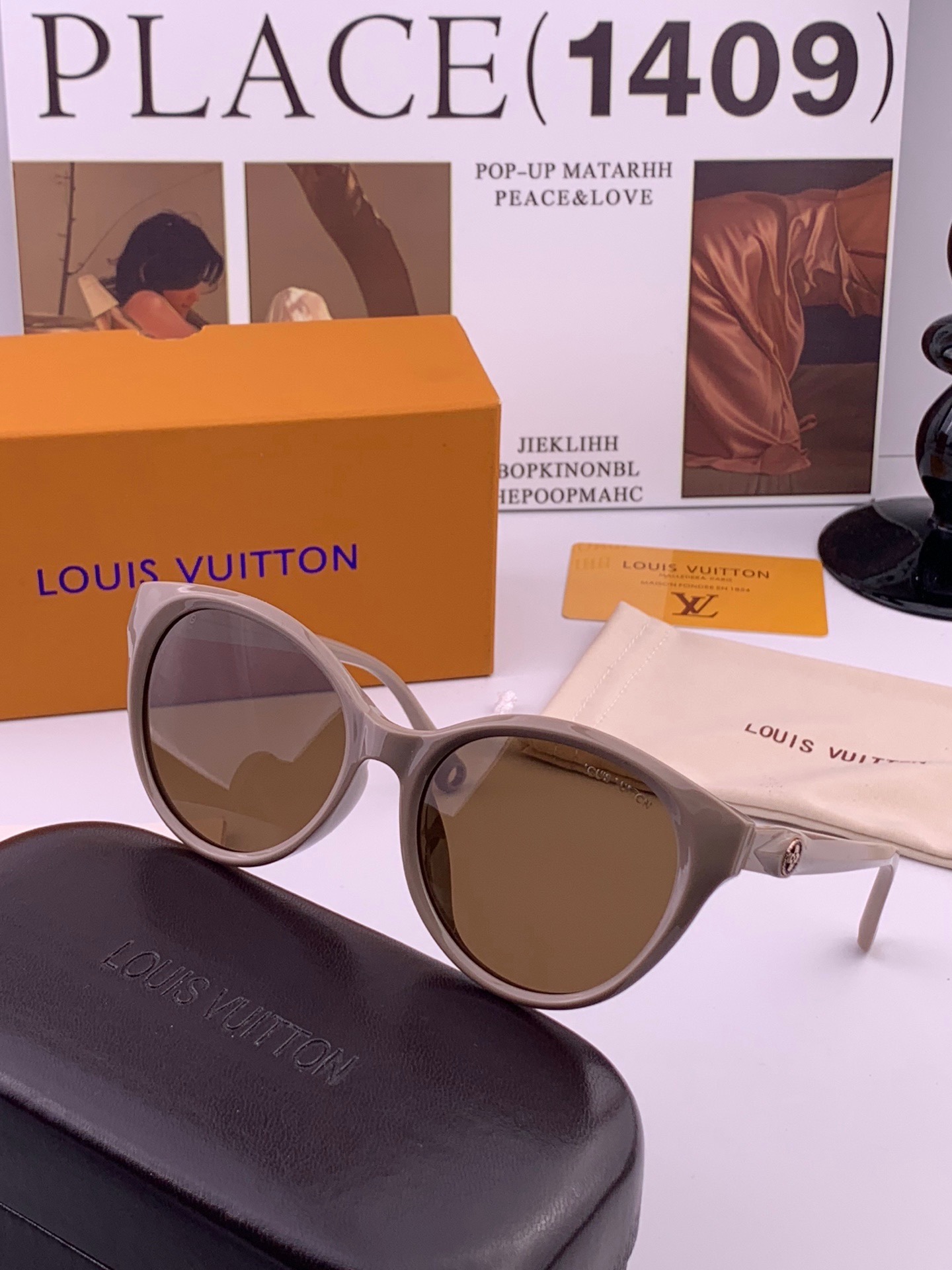 LV 太阳镜潮品官网模特同款 [玫瑰][玫瑰]四叶草🍀精致个性设计简约时尚 高品质值得拥有绝对潮爆整个夏季 新款 型号：