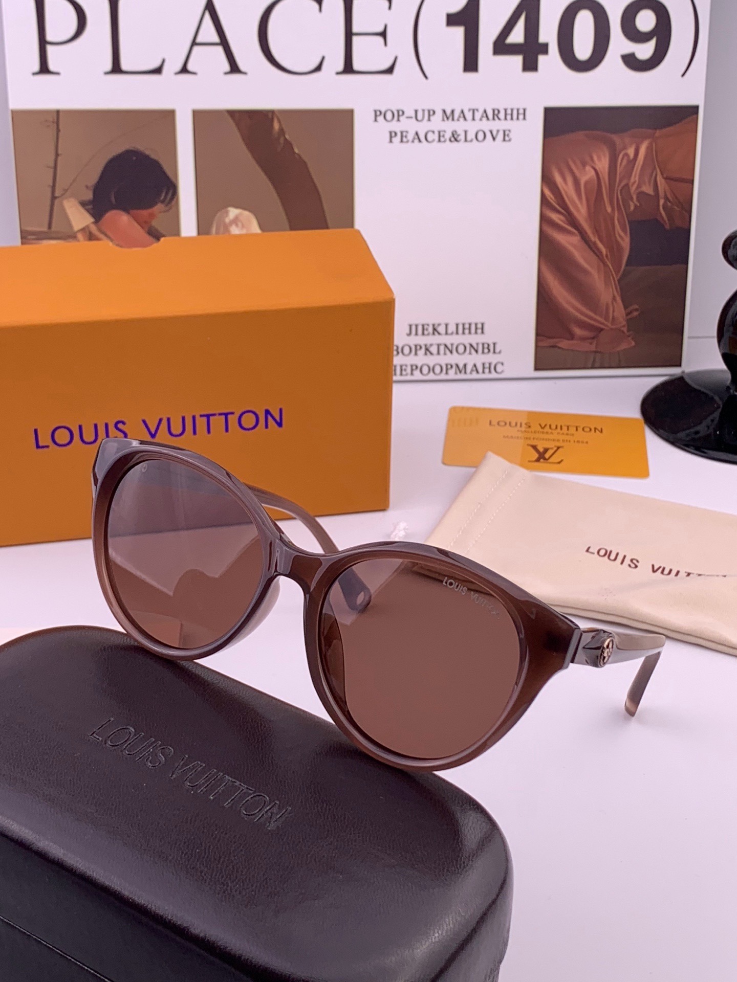 LV 太阳镜潮品官网模特同款 [玫瑰][玫瑰]四叶草🍀精致个性设计简约时尚 高品质值得拥有绝对潮爆整个夏季 新款 型号：
