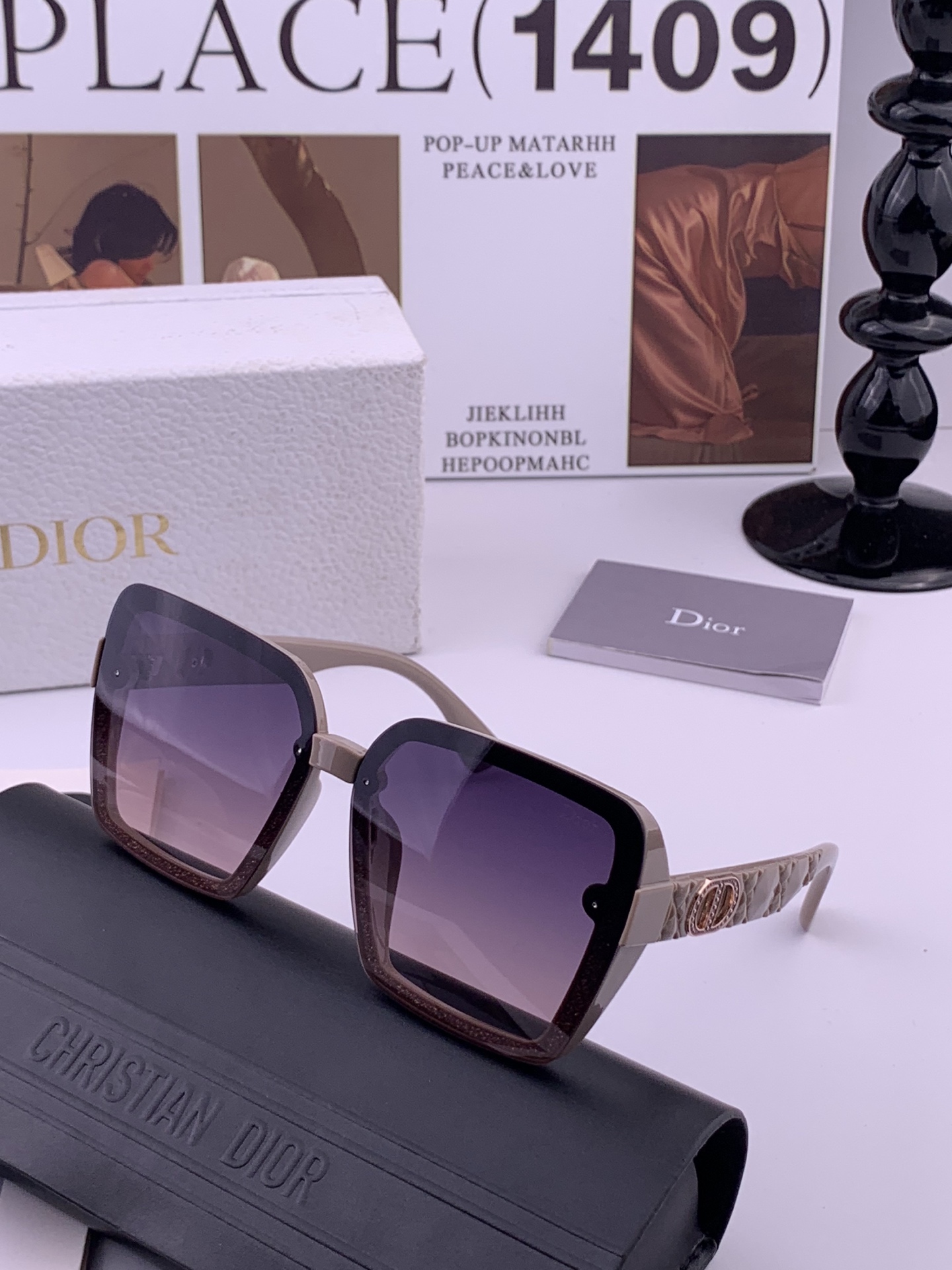 🔺 【DIOR-迪奥】开春新款 潮流爆款 时尚方框偏光太阳镜 高品质 佩戴舒适 网红潮款墨镜 女士高清加厚偏光太阳镜🕶️
