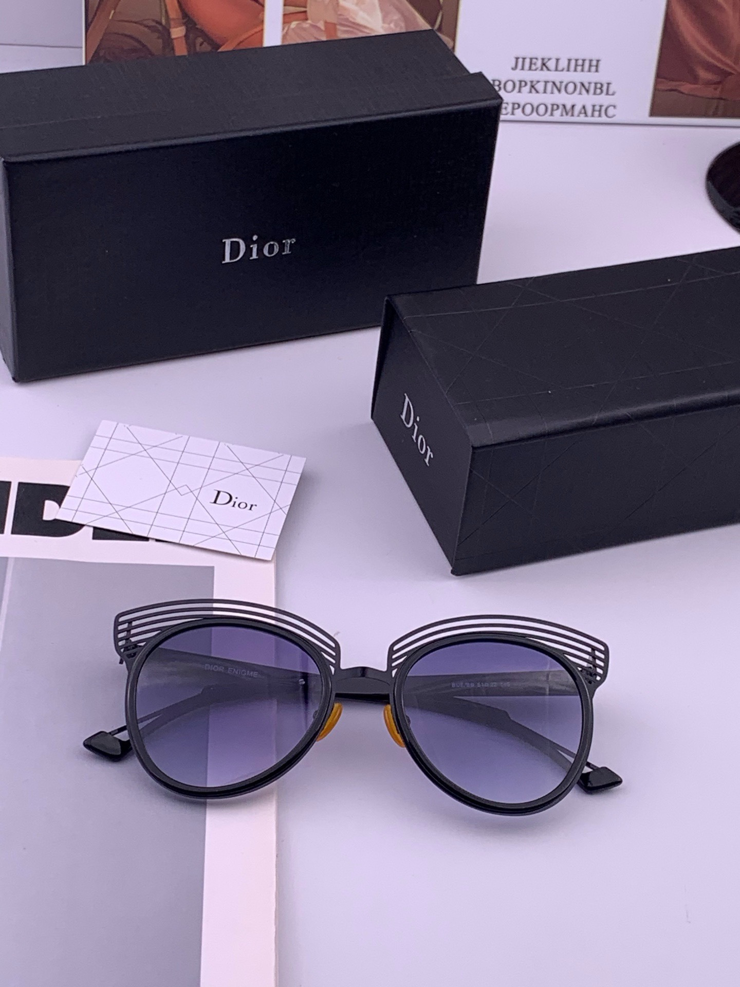 DIOR🌋☔️时尚圆框太阳镜镜片 顶级奢侈品[强] 高品质[胜利][亲亲]🍦🍨 [得意] 气质非凡😄 🍫🍪女士开车墨镜[