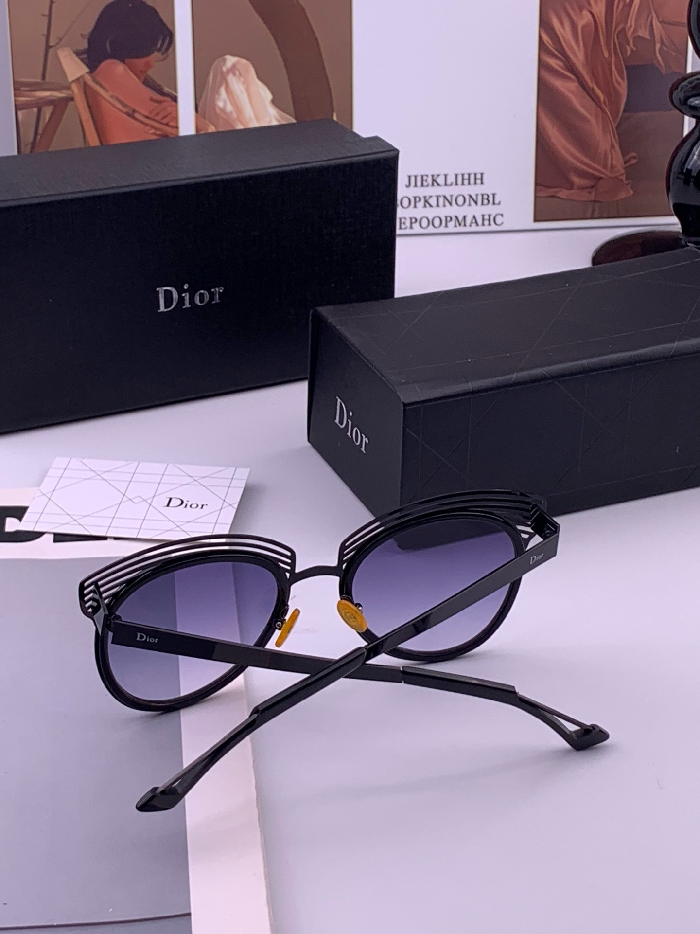 DIOR🌋☔️时尚圆框太阳镜镜片 顶级奢侈品[强] 高品质[胜利][亲亲]🍦🍨 [得意] 气质非凡😄 🍫🍪女士开车墨镜[