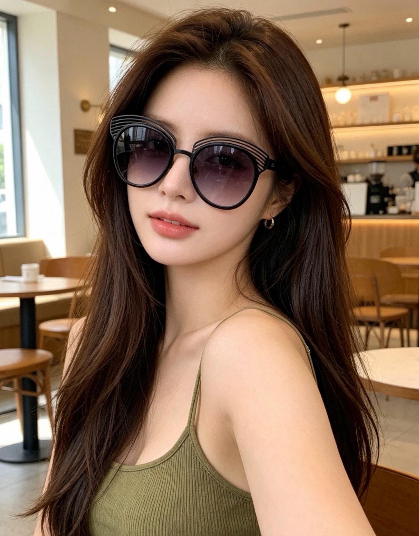 DIOR🌋☔️时尚圆框太阳镜镜片 顶级奢侈品[强] 高品质[胜利][亲亲]🍦🍨 [得意] 气质非凡😄 🍫🍪女士开车墨镜[