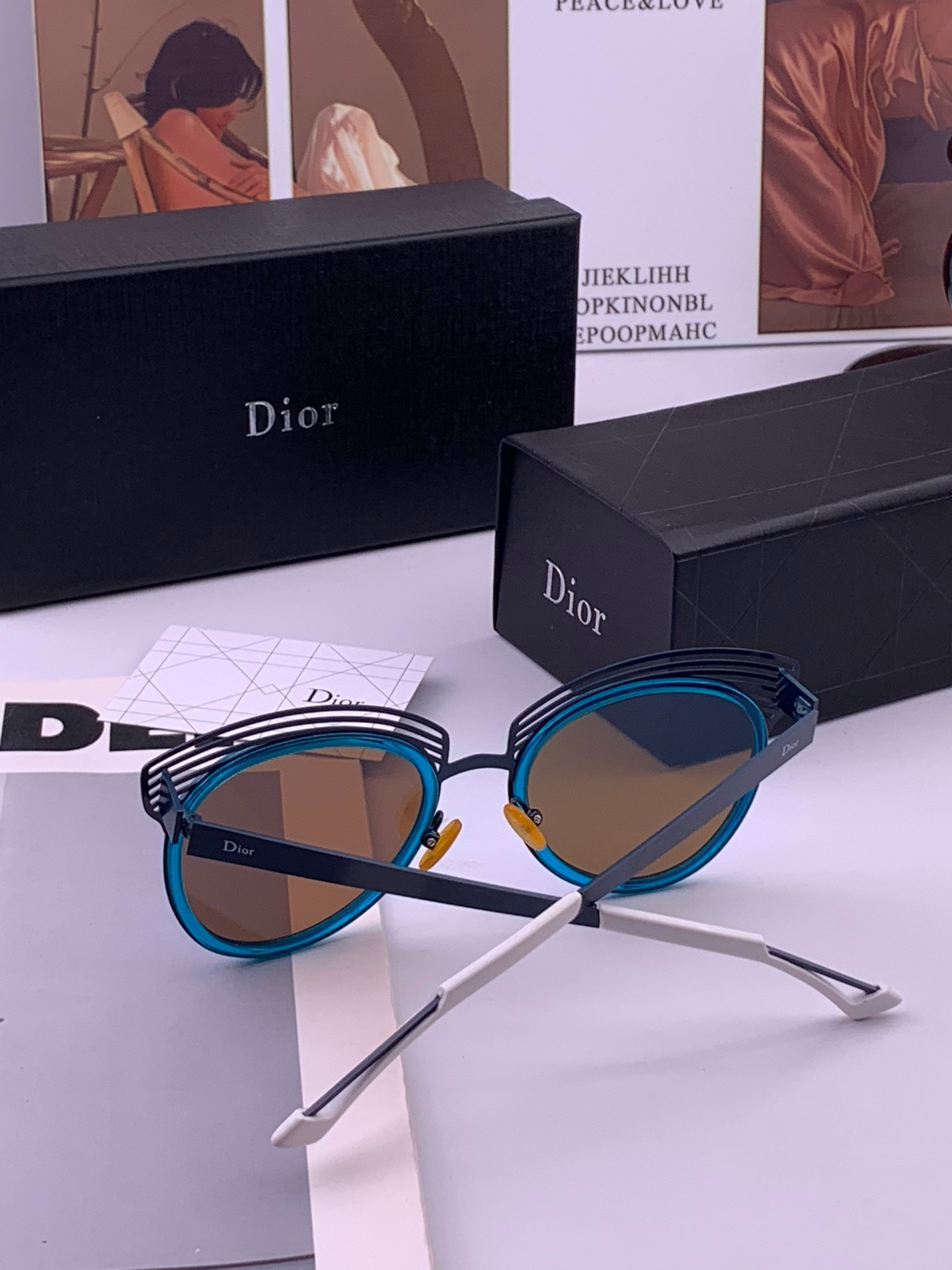 DIOR🌋☔️时尚圆框太阳镜镜片 顶级奢侈品[强] 高品质[胜利][亲亲]🍦🍨 [得意] 气质非凡😄 🍫🍪女士开车墨镜[