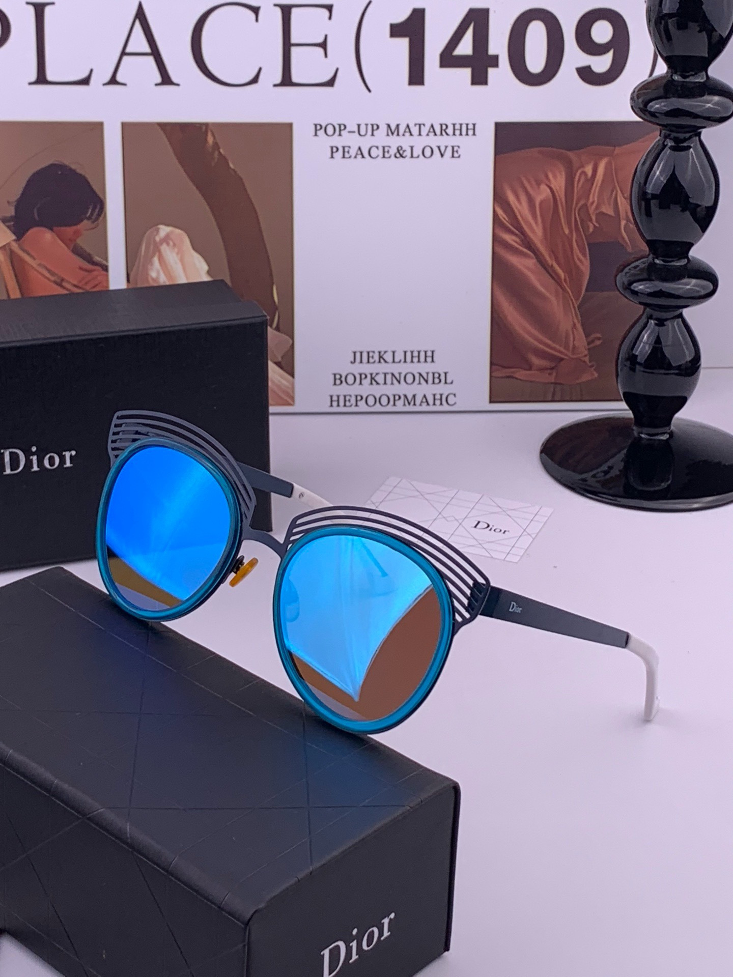 DIOR🌋☔️时尚圆框太阳镜镜片 顶级奢侈品[强] 高品质[胜利][亲亲]🍦🍨 [得意] 气质非凡😄 🍫🍪女士开车墨镜[
