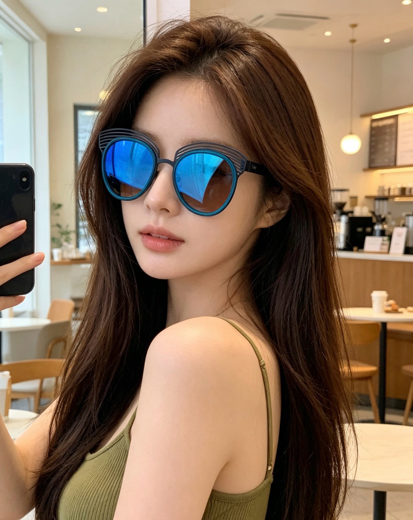 DIOR🌋☔️时尚圆框太阳镜镜片 顶级奢侈品[强] 高品质[胜利][亲亲]🍦🍨 [得意] 气质非凡😄 🍫🍪女士开车墨镜[