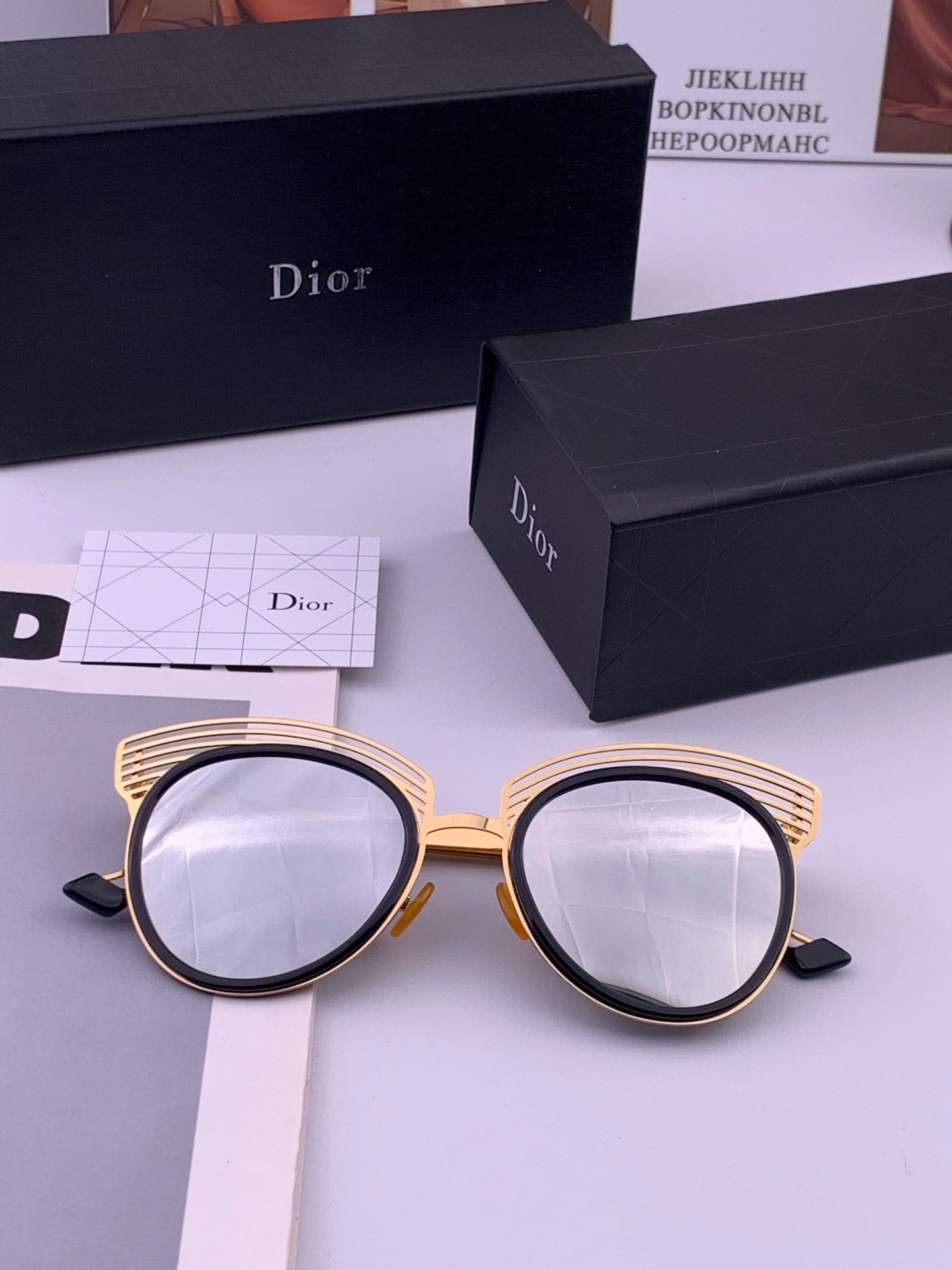 DIOR🌋☔️时尚圆框太阳镜镜片 顶级奢侈品[强] 高品质[胜利][亲亲]🍦🍨 [得意] 气质非凡😄 🍫🍪女士开车墨镜[