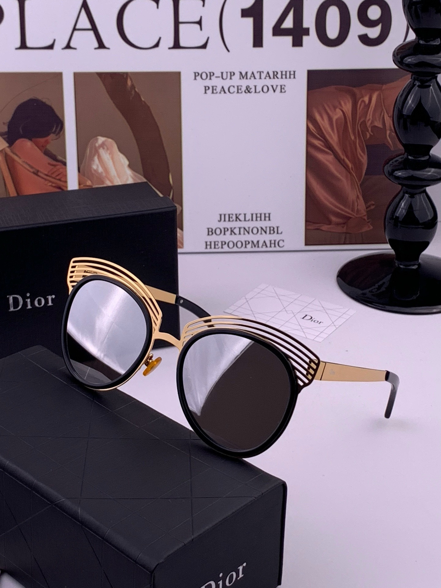 DIOR🌋☔️时尚圆框太阳镜镜片 顶级奢侈品[强] 高品质[胜利][亲亲]🍦🍨 [得意] 气质非凡😄 🍫🍪女士开车墨镜[