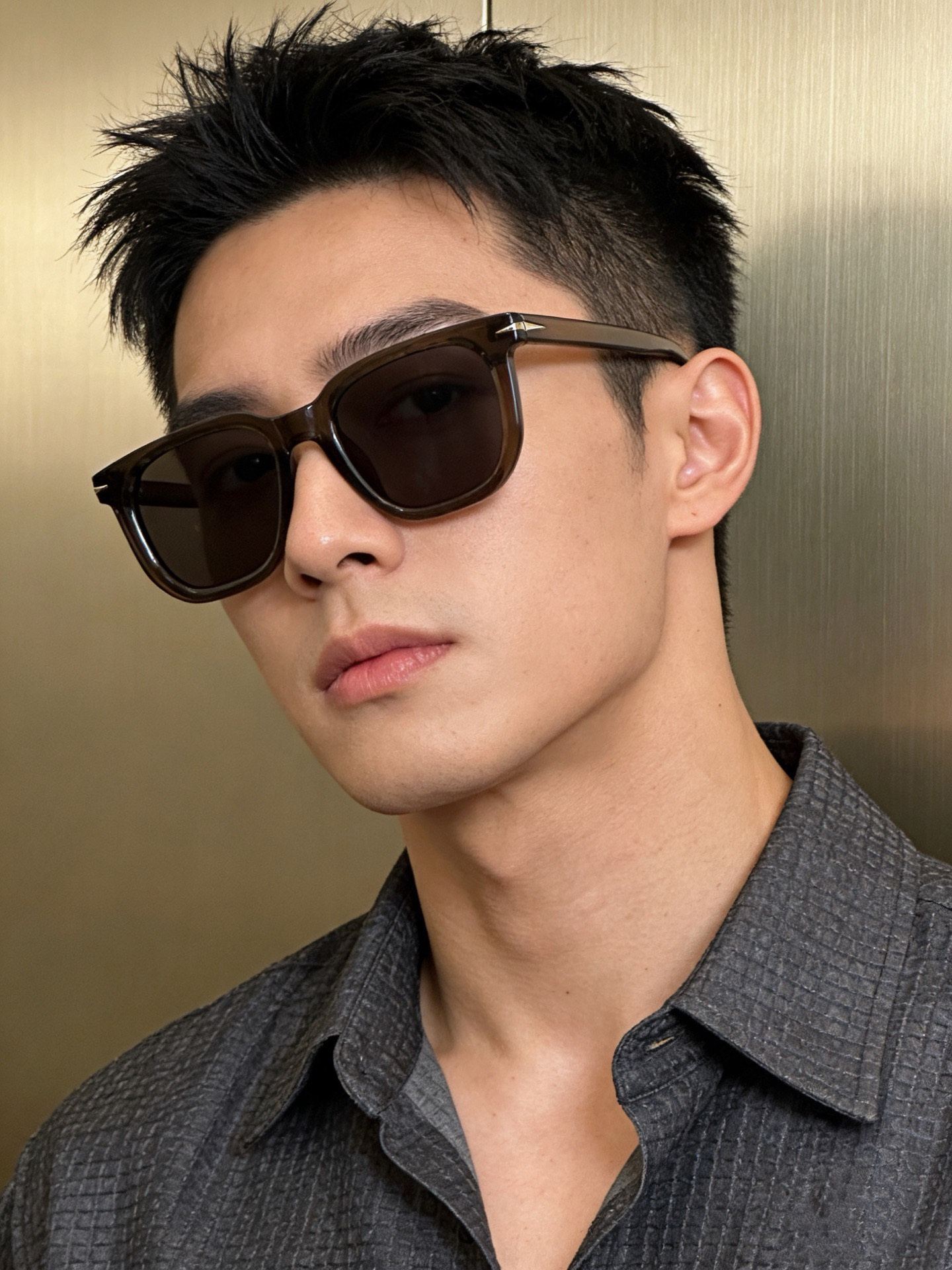 🔺 【GUCCI】开春新款 潮流爆款 时尚方框偏光太阳镜 高品质 佩戴舒适 网红潮款墨镜 女士高清尼龙偏光太阳镜🕶️ 🎉
